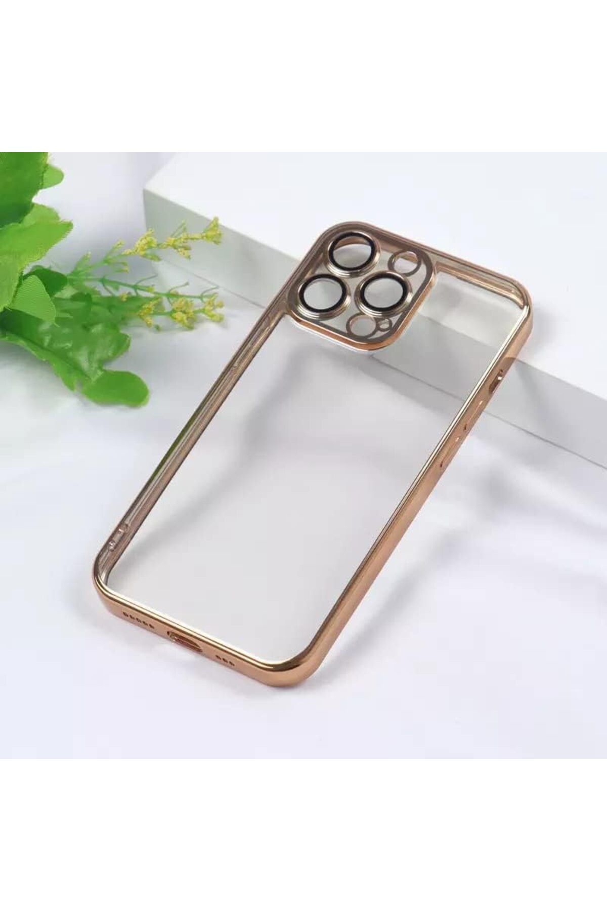 STOREMAX srhtDS iPhone 13 Pro Max uyumlu Kenarları Renkli Lazer Kamera Lens Korumalı Lüks Silikon Kılıf