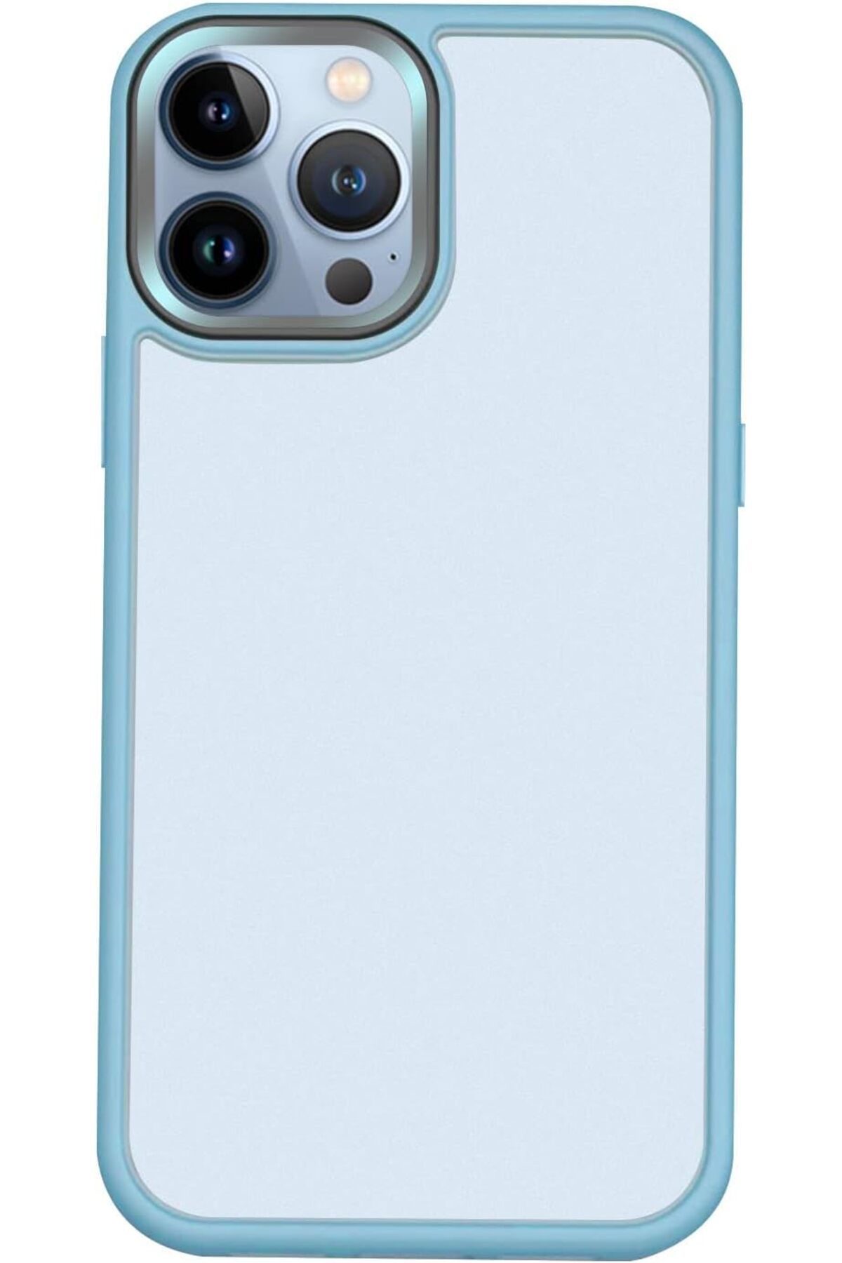 STOREMAX htpshopmx iPhone 12 Pro Max uyumlu HİBRİT TPU+PC Yarı Saydam ULTRASHOCK Kılıf (Sierra Blue) str