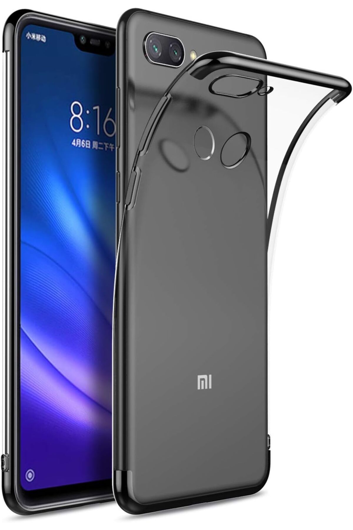 STOREMAX cmllashop Xiaomi Mi 8 Lite Kılıf Skyfall Transparent Clear Siyah 542093