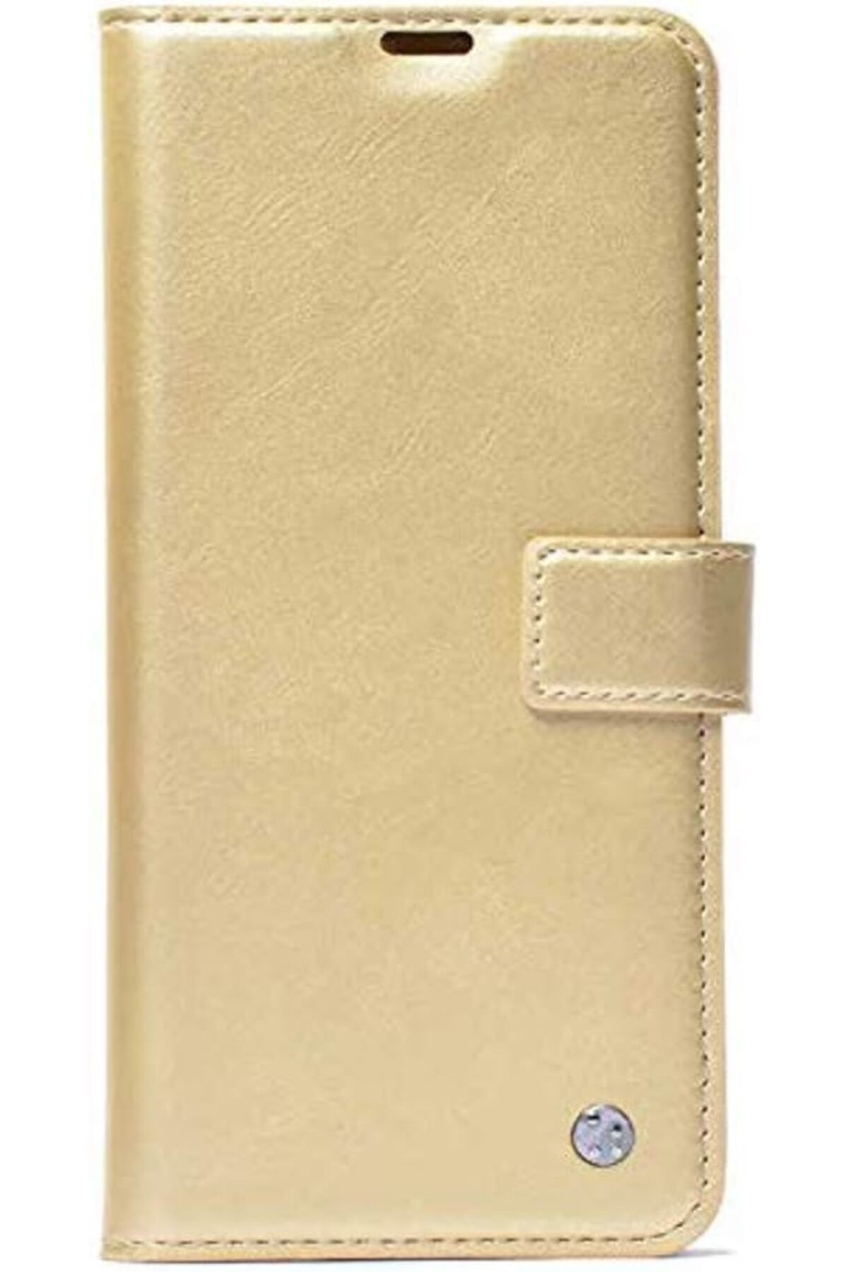 STOREMAX htpshopmx Realme 5İ ile uyumlu Kılıf Kar Deluxe Kapaklı Kopçalı Cüzdan Modeli Gold str http 10