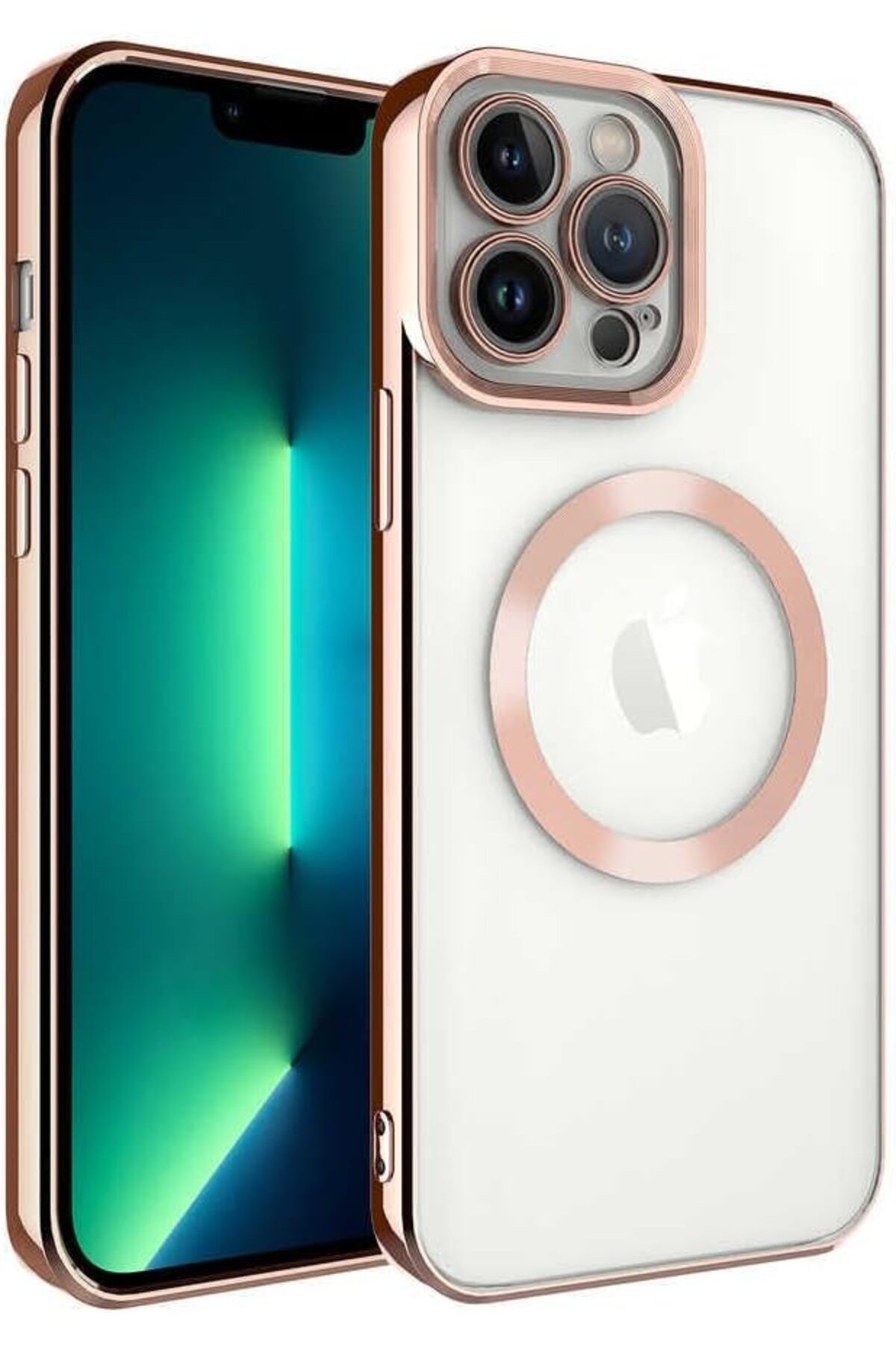 STOREMAX cmllashop İle Uyumlu iPhone 13 Pro Max Kılıf Magsafe Wireless Şarj Özellikli Setro Silikon Siya