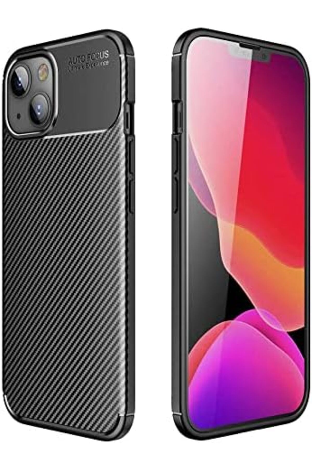 STOREMAX bystoreby iPhone 13 Pro ile Uyumlu Kılıf, Karbon Tpu Silikon, Siyah NewDesing 646268