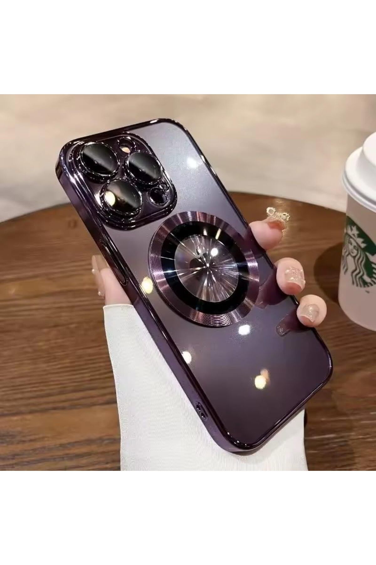 STOREMAX bystoreby Manyetik Mıknatıslı İphone 14 PRO Kamera Korumalı Kılıf Kılıf Silikon Şeffaf Yan