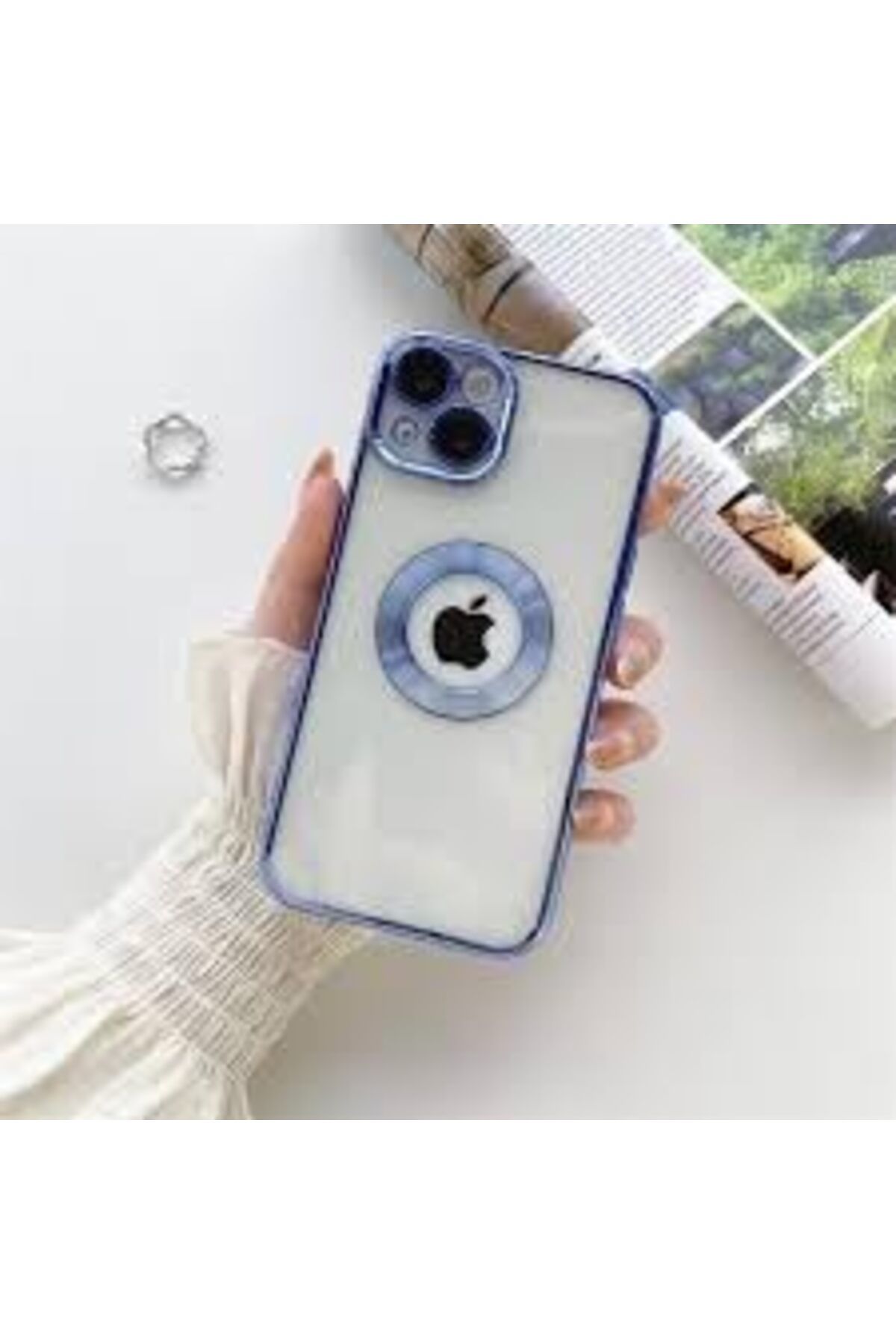 STOREMAX lbstorex aks iPhone 14 uyumlu lens korumalı lazer kılıf mavi Newdsng 1116818