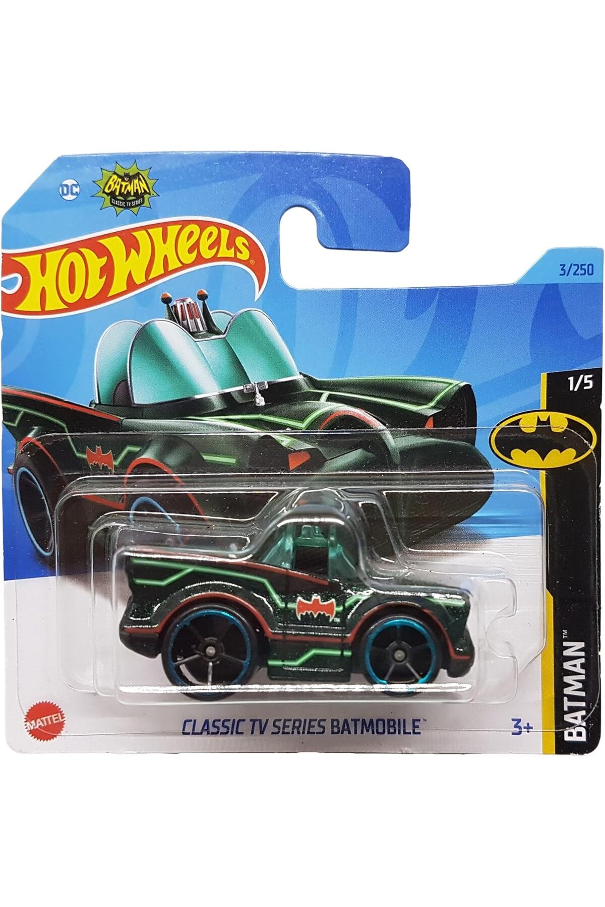 STOREMAX cmllashop Wheels - Classic TV Serisi Batmobile - Batman 1/5 - HKJ72 - Short Card - DC - Mattel 2023