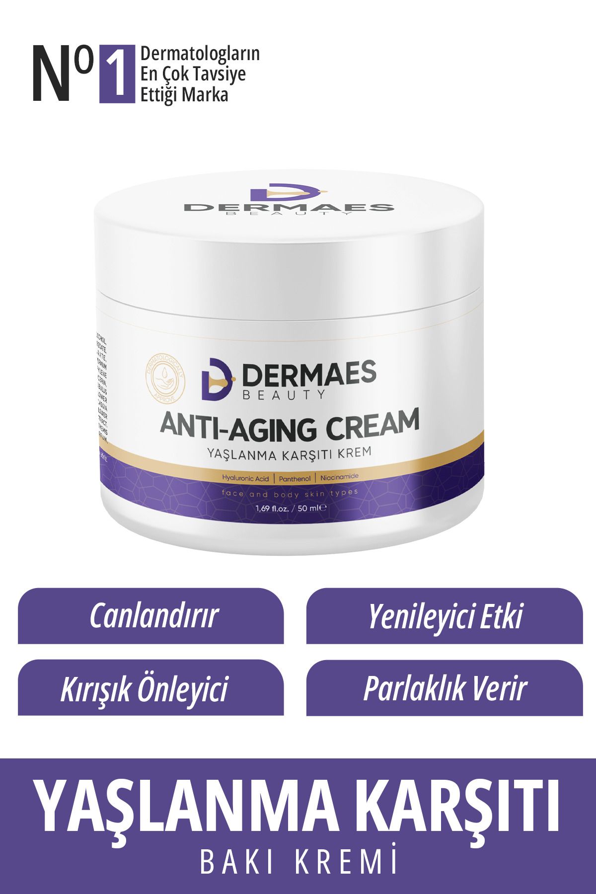 DERMAES beauty Gençlestiren Botox Etkili Yaslanma Karsiti Ve Kirisiklik Karsit Leke,giderici Krem