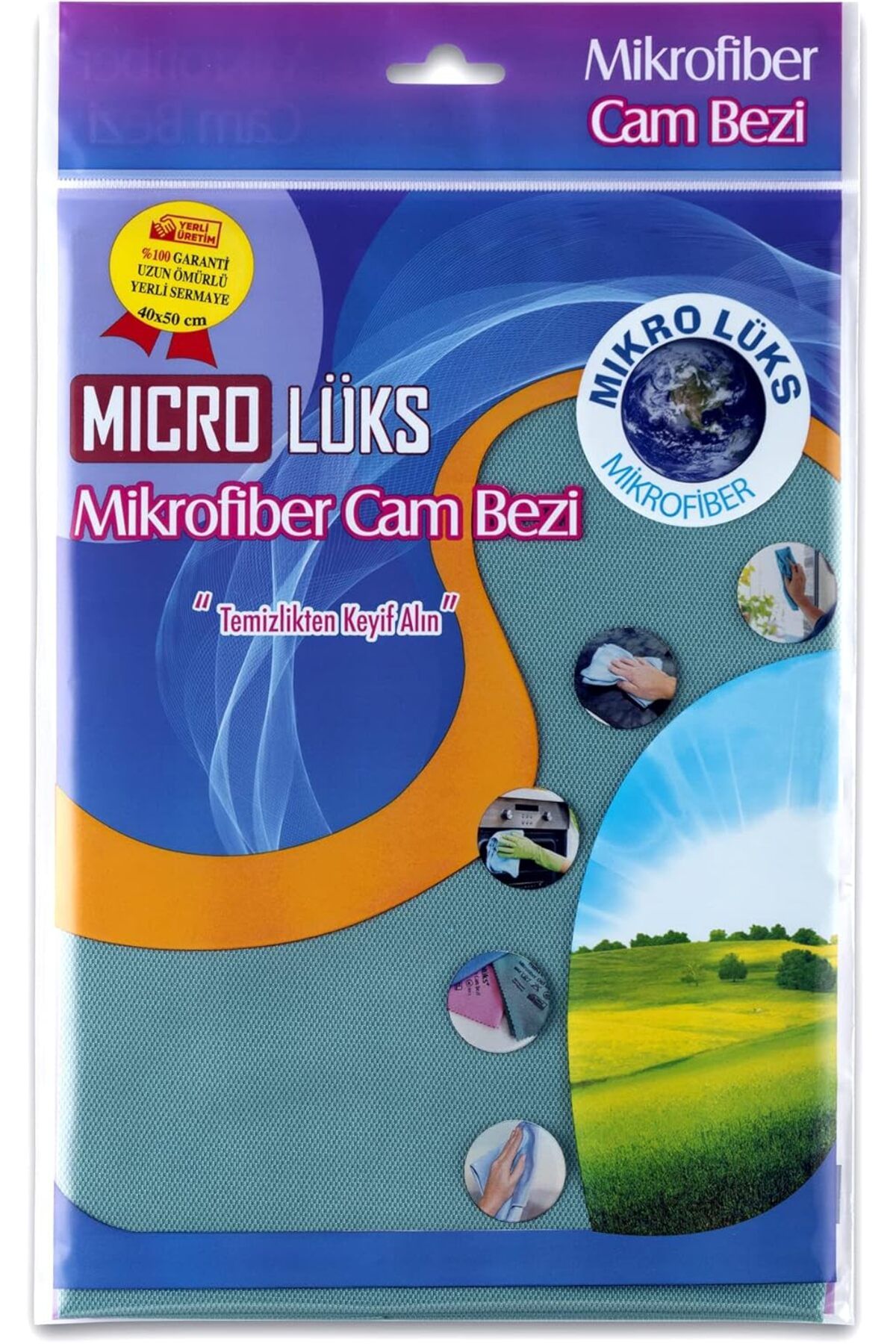 STOREMAX EMLshop lüks mikrofiber Microlüks Cam Temizlik Bezi 40x50cm (Yeşil, Tekli Paket) VDesingx 986362