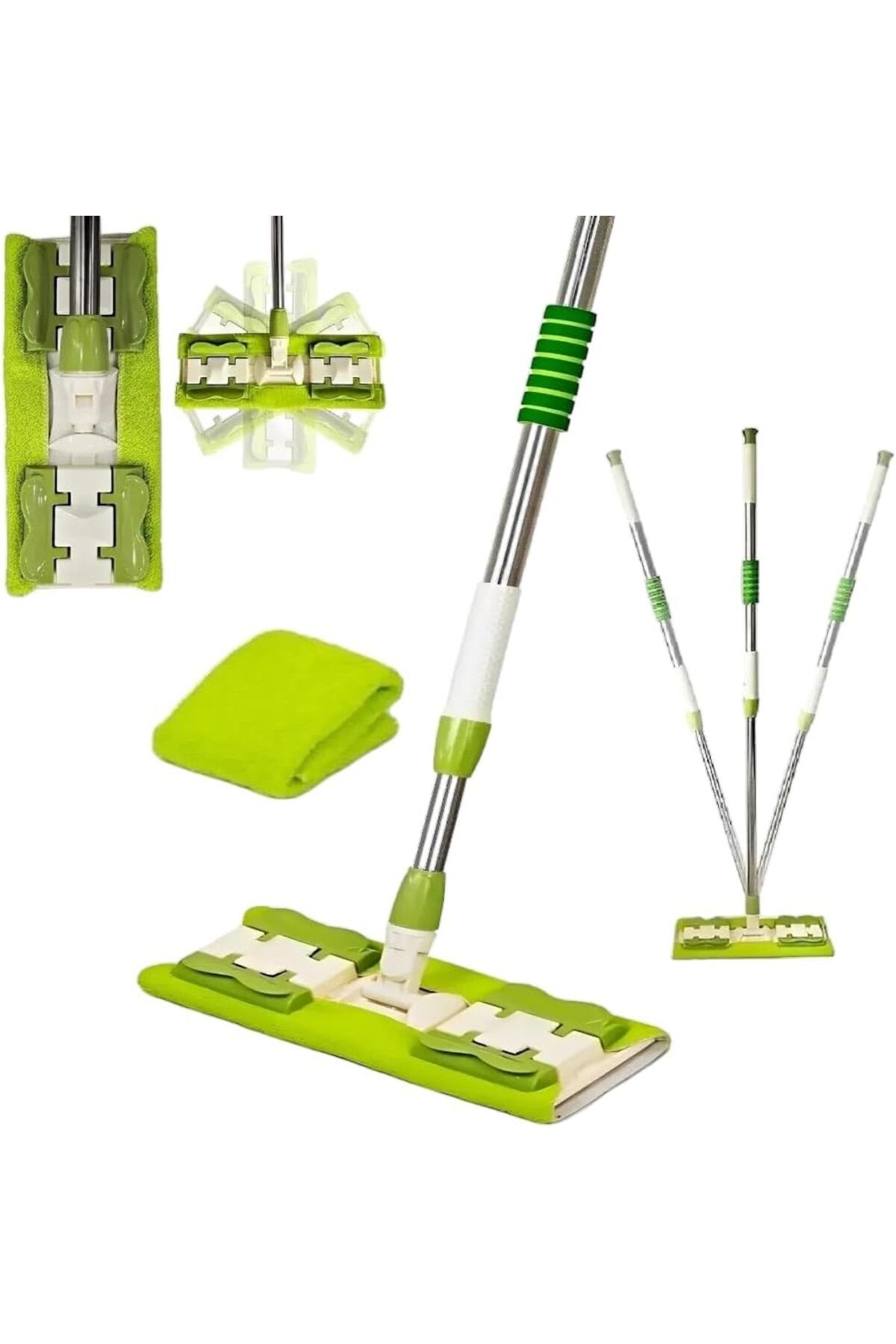 STOREMAX nffashopm Tak Kullan 360 Derece Dönebilen Pratik Temizlik Yer Mopu Sihirli Mop + 1 Yedek Bez stores