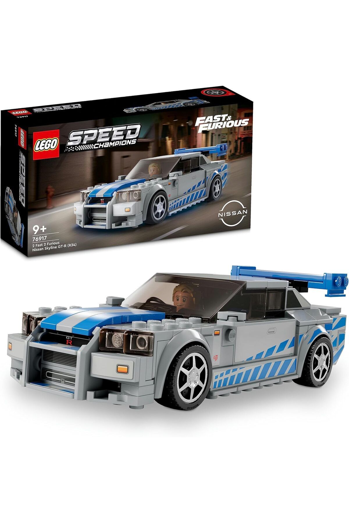 STOREMAX jvnnastore Speed Champions Daha Hızlı Daha Öfkeli Nissan Skyline GT-R (R34) 76917 (319 Parça) 6