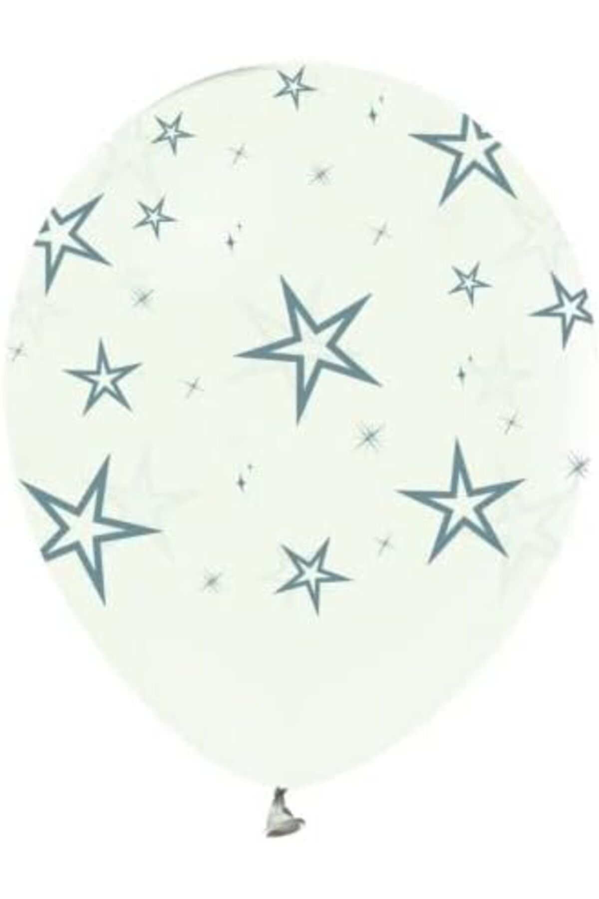 STOREMAX dlshop Marifetlerim - Gümüş Yıldız Baskılı Şeffaf Balon 12 İnch 10 Adet star 990396