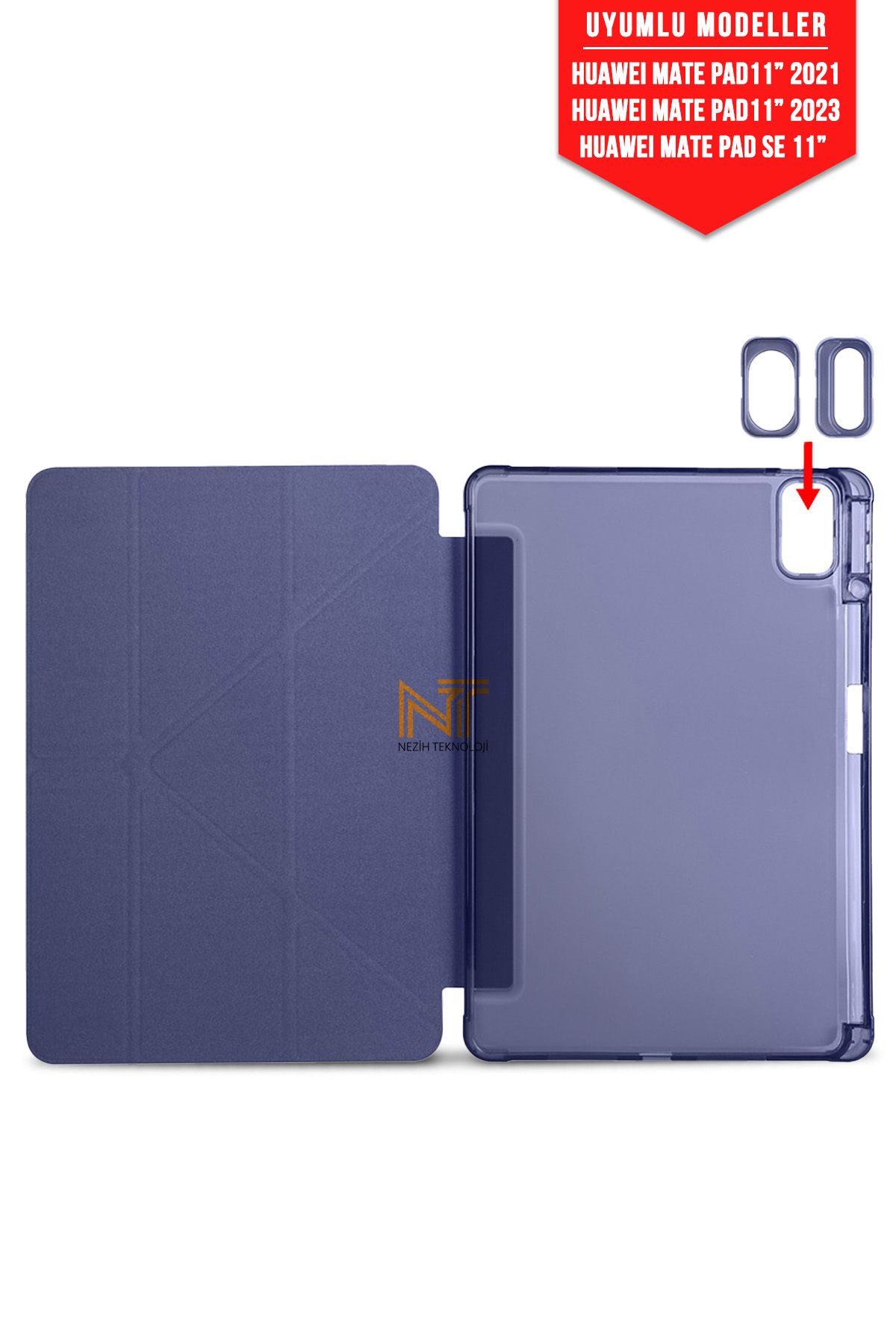 Nezih Case-Huawei Mate Pad 11 2021 / 11 2023 / Mate Pad Se 11 Inch Compatible Smart Case with Pen Compartment and Sleep Mode 3