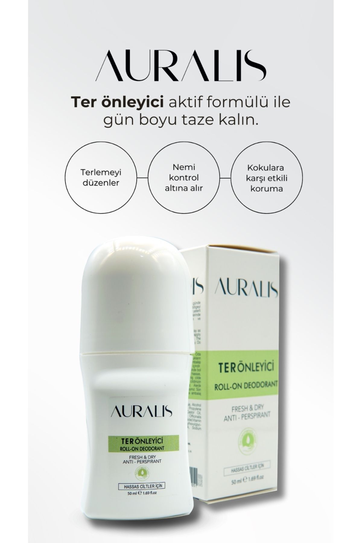 Auralis Beyazlatıcı Etkili Ter Önleyici Roll-on Antiperspirant 50ml