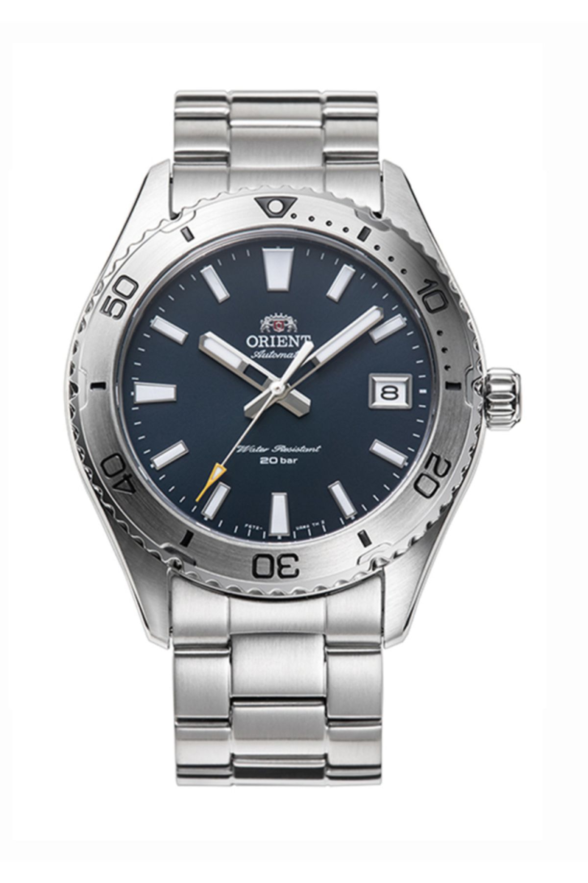 Orient-Mako Ra-Ac0Q02L30B Wind up Automatic Steel Grey Navy Blue Dial 40 mm Men's Wristwatch 1