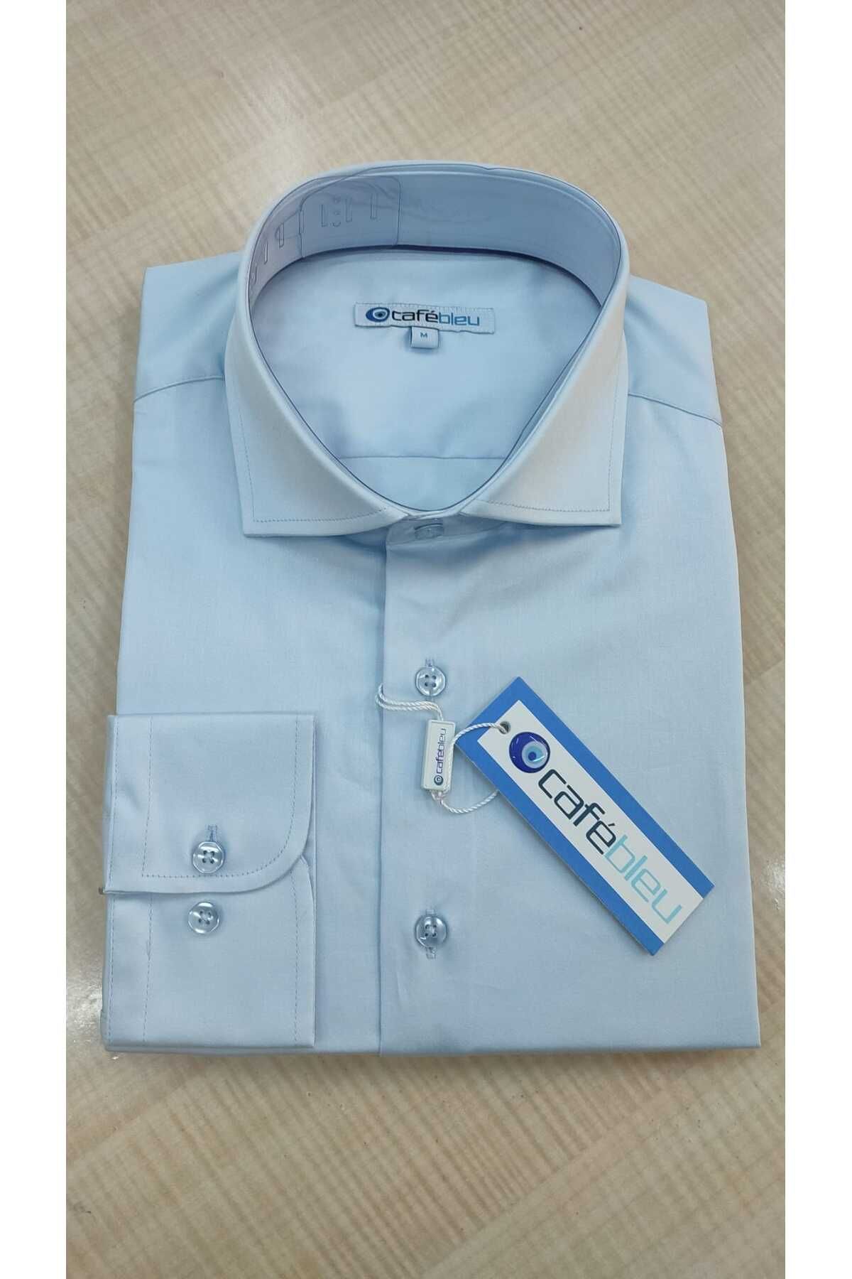 Cafe Bleu Erkek Gömlek, Slim Fit, Uzun Kollu %100 Pamuk