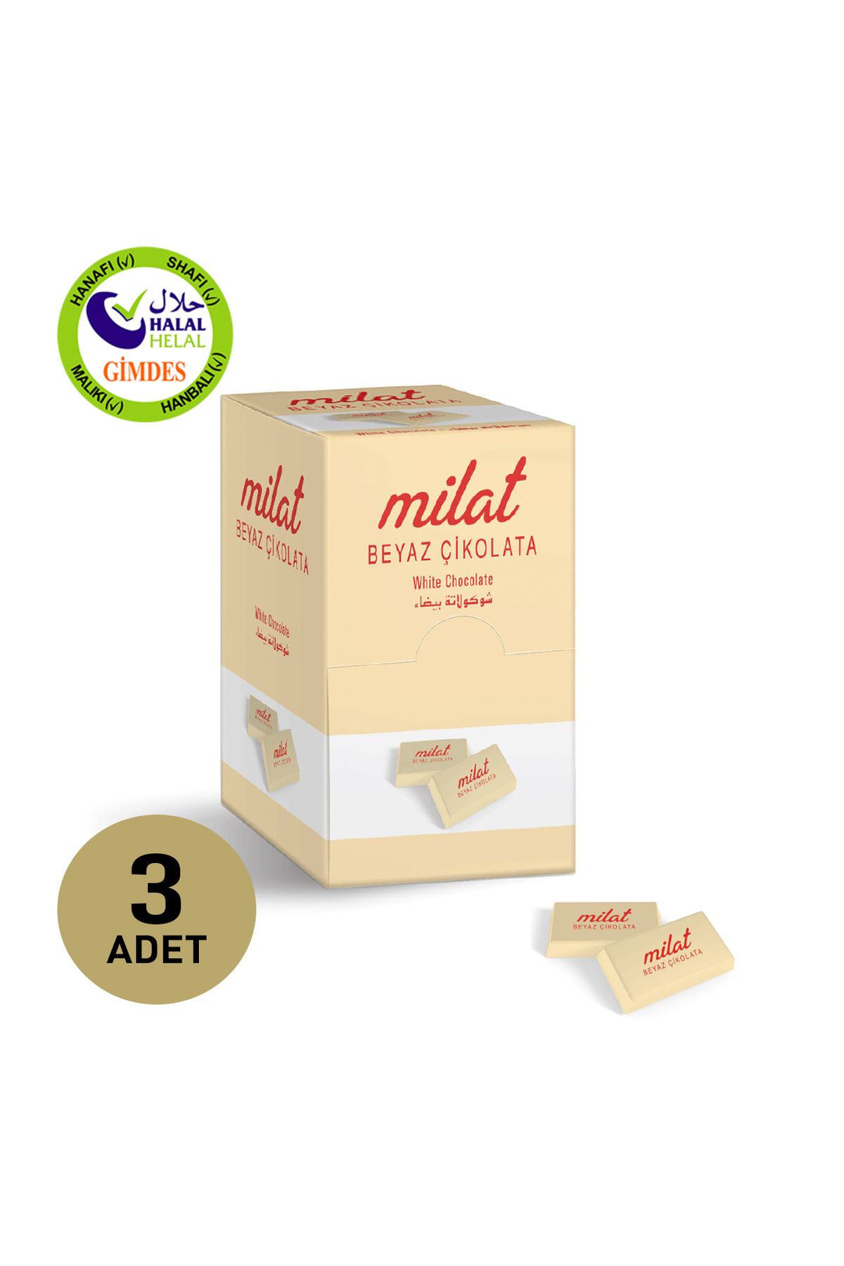 Milat Napoliten Beyaz Çikolata 90 Gr. (3 ADET)