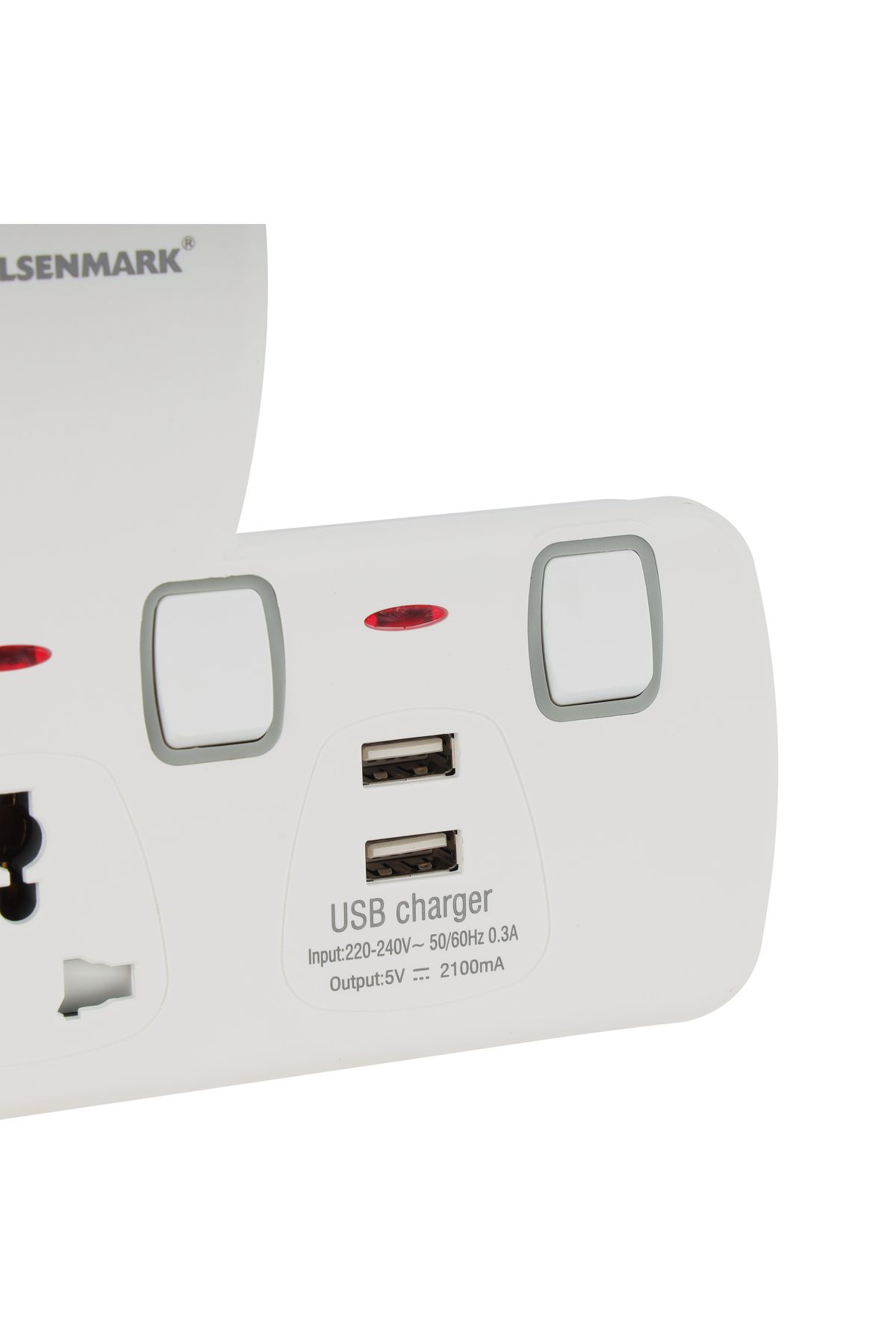 Olsenmark-2-Way Power Wall Socket with Individual Switches- OMES1860D 3