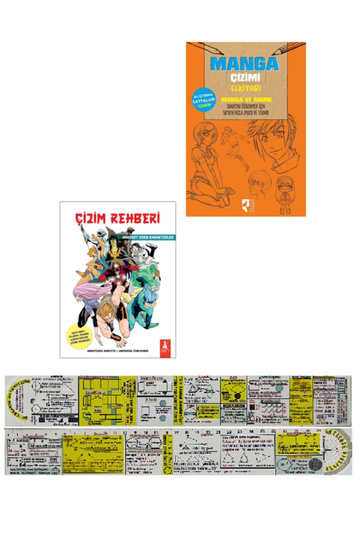 Artemis Yayınları Manga Çizimi Elkitabı + Çizim Rehberi 2 Kitap Set + Mat. Öğreten Cetvel