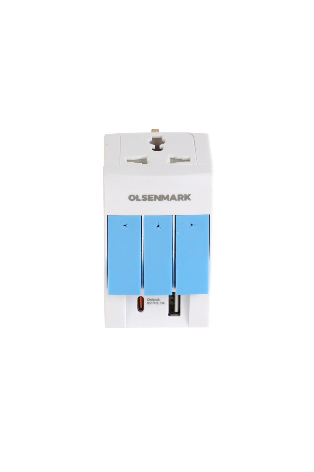 Olsenmark-3-Way Multi Adaptor- OMES1890/ Global Compatibility, 3-Way Socket 3