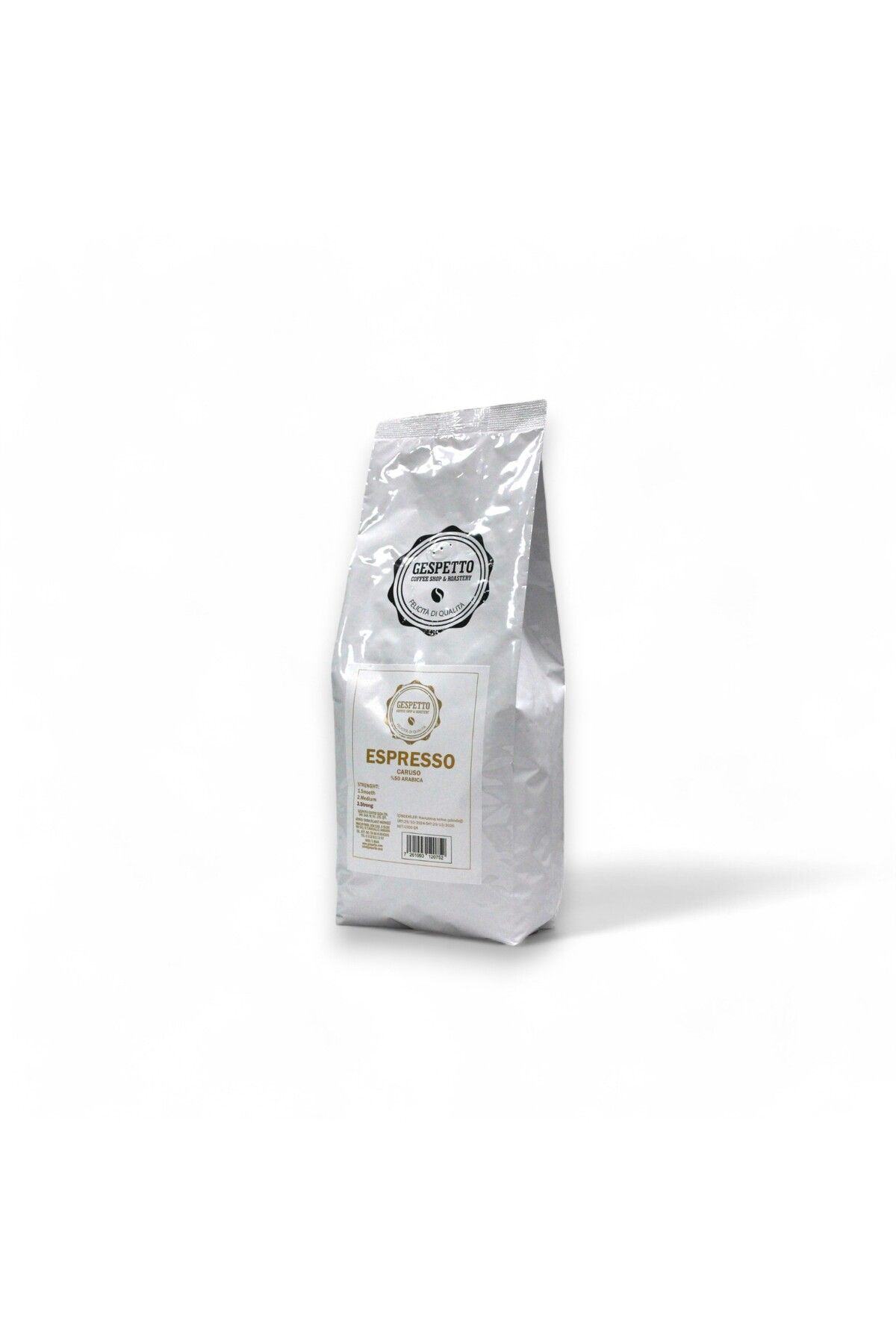 Gespetto NO3: CARUSO / %50 ARABICA-%50 ROBUSTA ESPRESSO ÇEKİRDEK KAHVE 500 GR