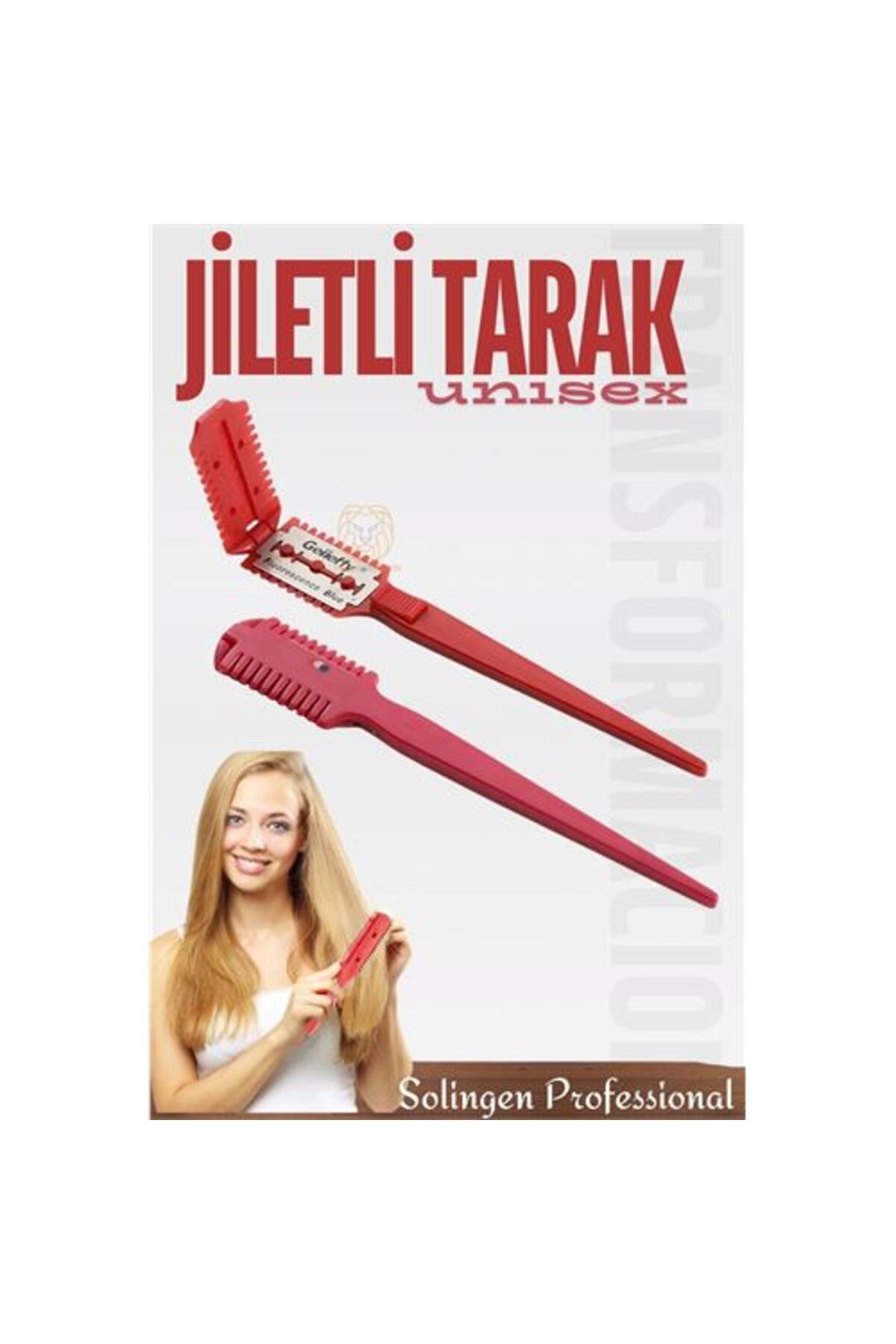 BirdoluSepet Engithalat Jiletli Tarak Saç İnceltme Saç Kırığı İçin Jiletli Tarak Solingen Professional