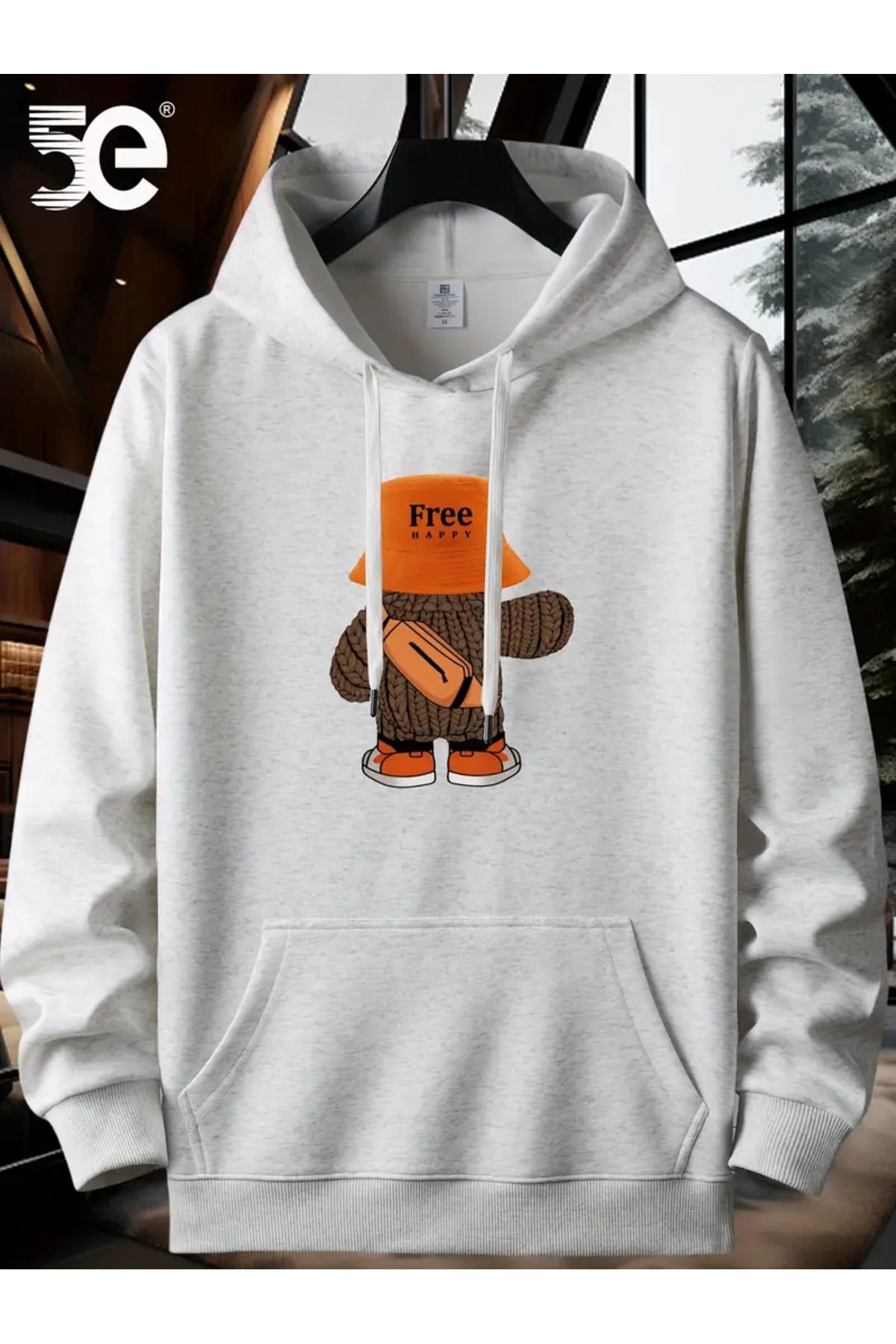 ACTIVE MODA - Unisex sweatshirt  bear printer baskılı 3 İplik Kompakt Kumaş (İçi Pamuklu)