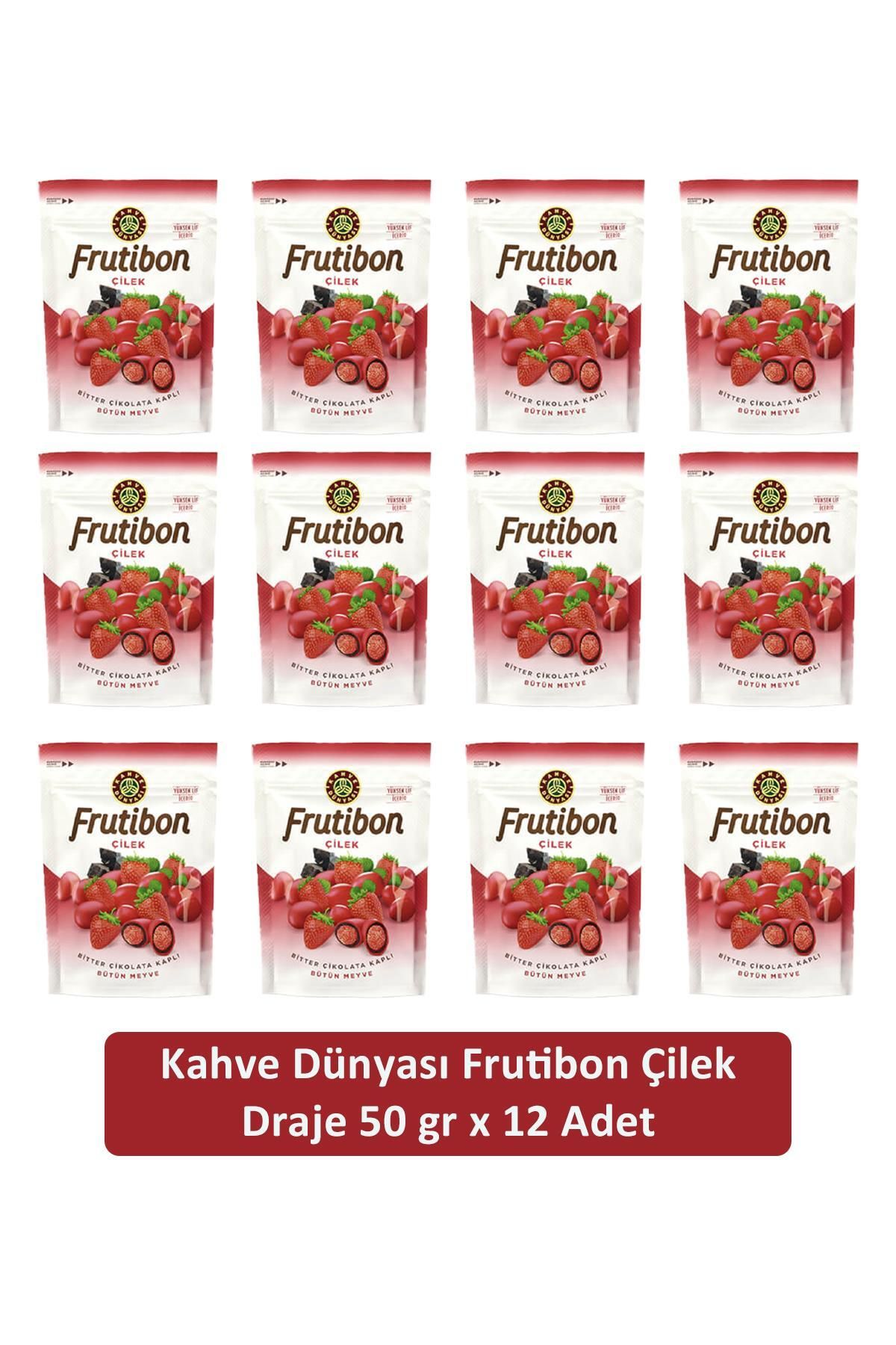 Kahve Dünyası Kahve Dünyası Çilek Frutibon 50 GR x 12 Adet