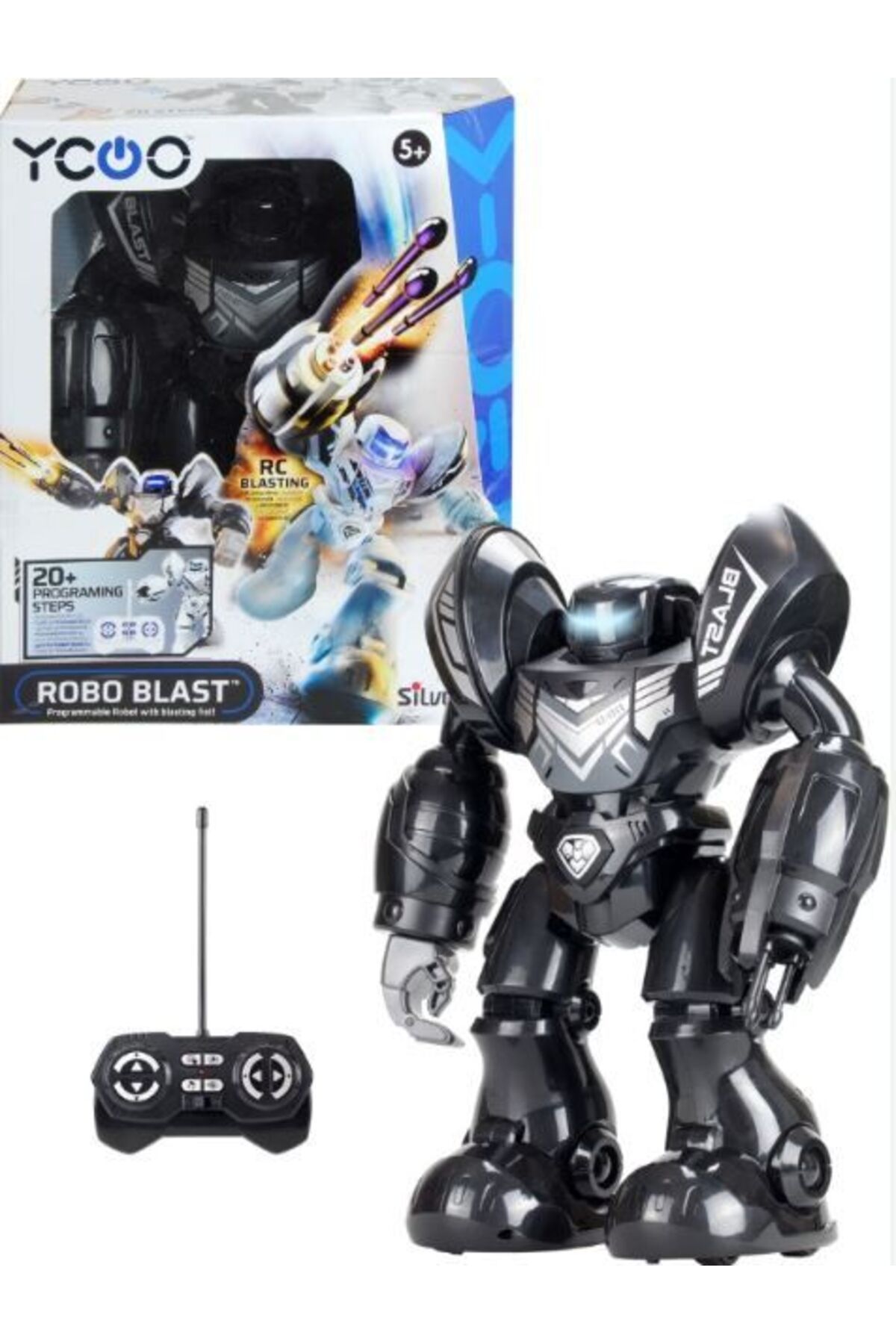 Silverlit-روبوت YCOO Robo Blast RC من Silvelit باللون الأسود 88098 1