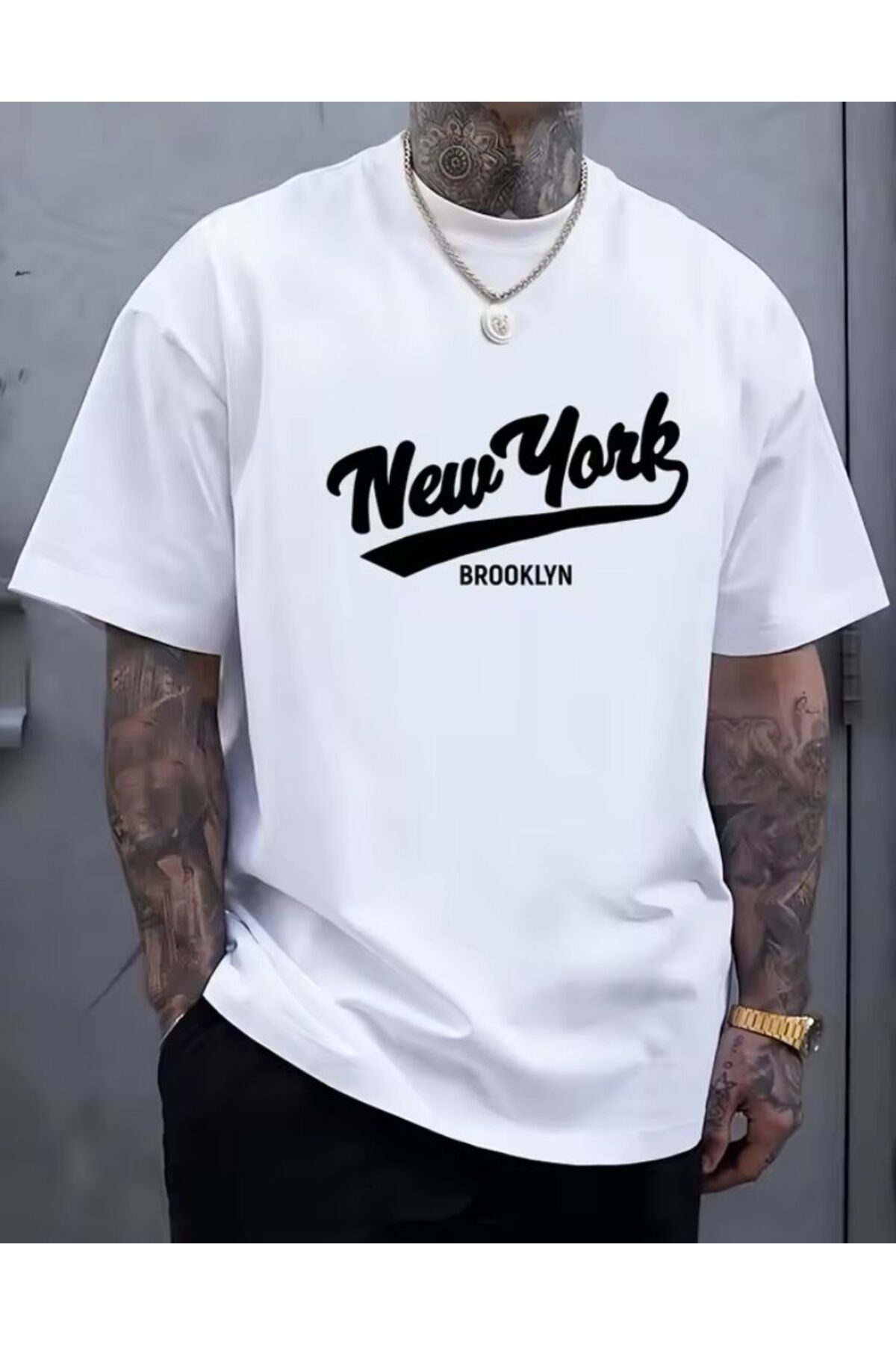 K&S New York Baskılı T-Shirt