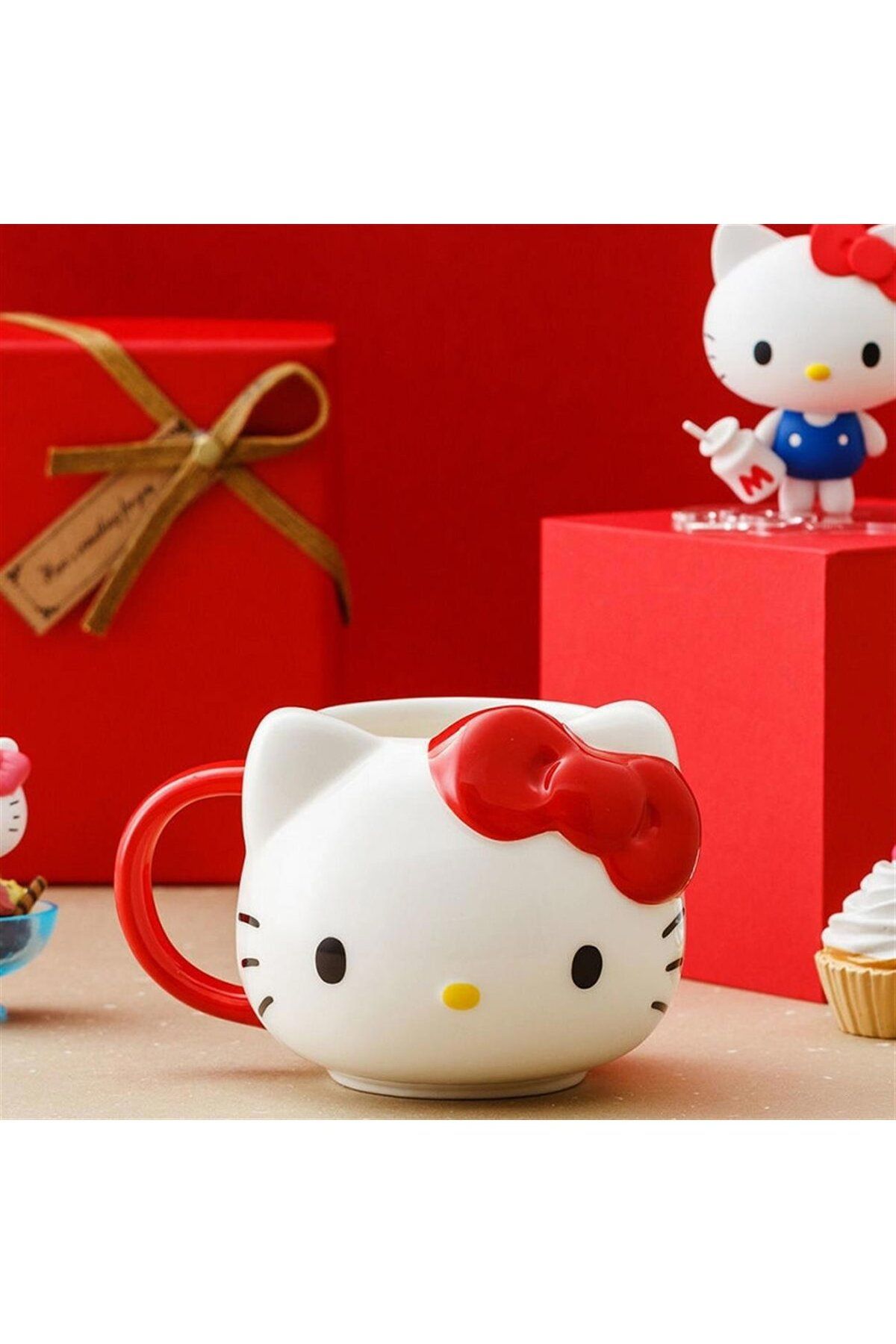 değer Hello Kity 3D Mug Hello Kitty 3D Tasarım Kupa Bardak