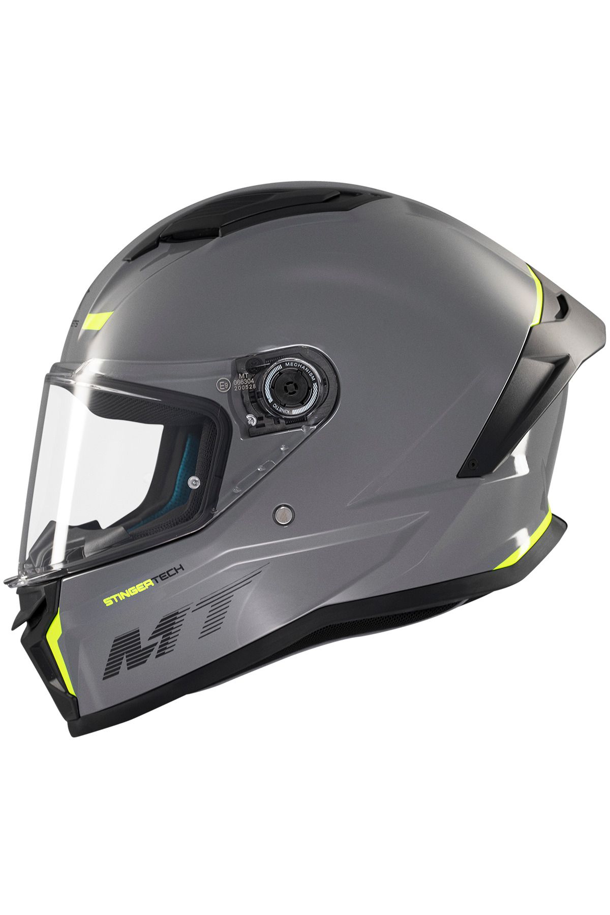 MT HELMET STINGER 2 SOLİD A12 GLOSS GREY KASK ( FULLFACE )