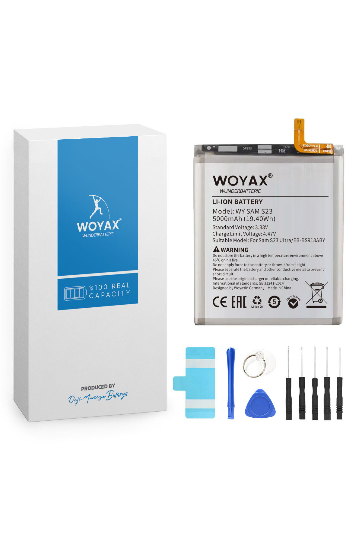 woyax By Deji Samsung Galaxy S23 Uyumlu Premium Batarya / eb-bs912aby