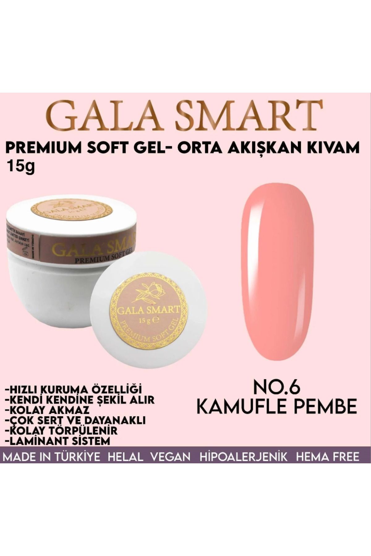 gala smart Premium Orta Akışkan Kıvam Jel 15gr No.06