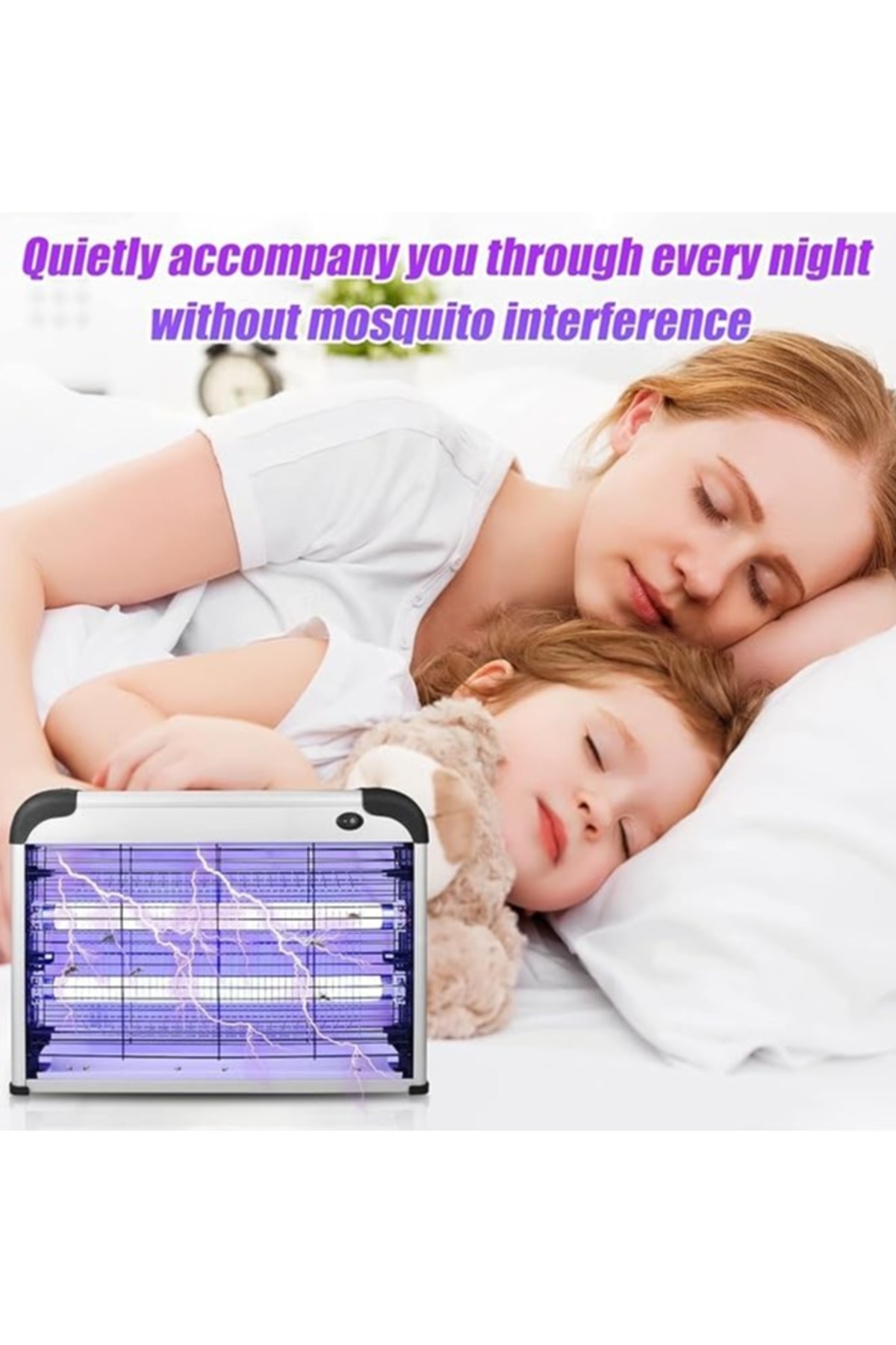 جهاز قتل البعوض الكهربائي للاستخدام الداخلي والخارجي مع شبكة حماية قابلة للفصل (20 وات)