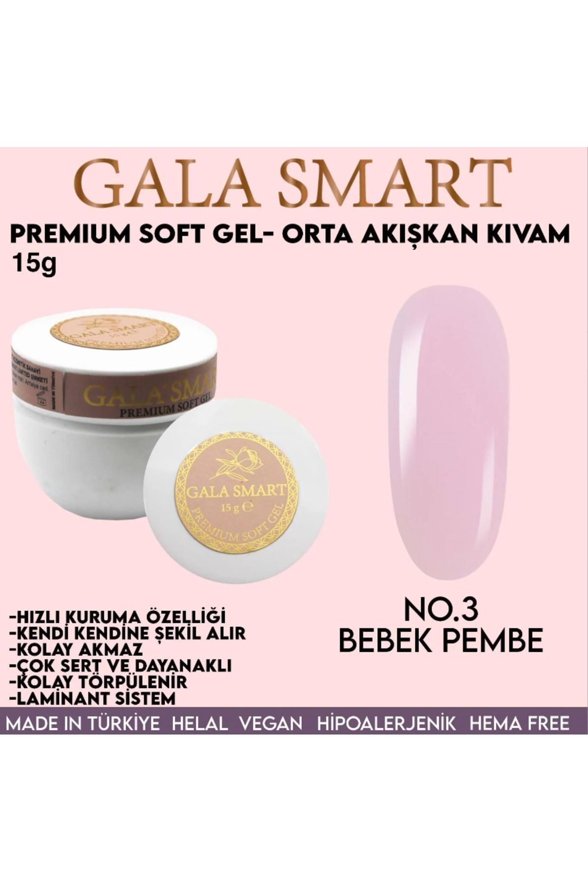 gala smart Premium Orta Akışkan Kıvam Jel 15gr No.03