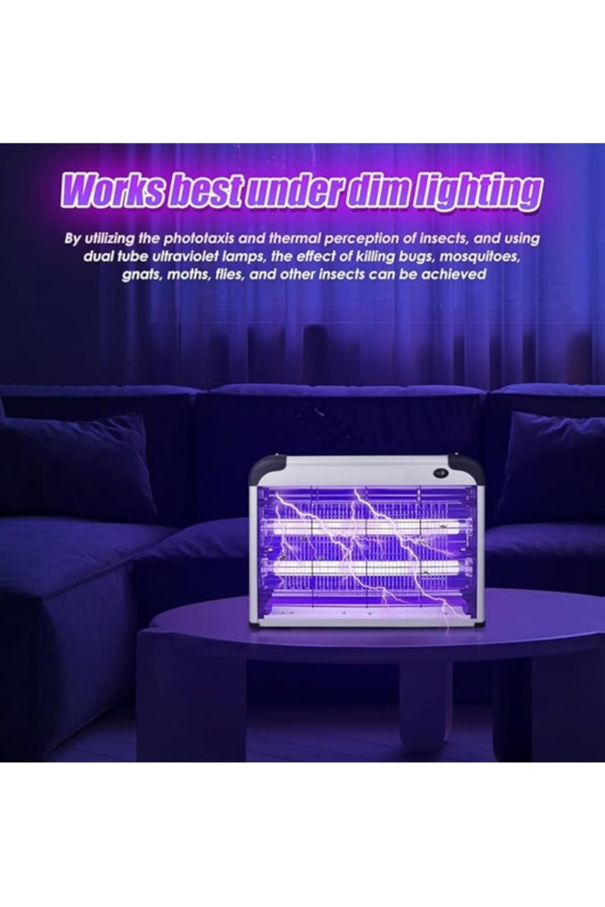 جهاز قتل البعوض الكهربائي للاستخدام الداخلي والخارجي مع شبكة حماية قابلة للفصل (20 وات)