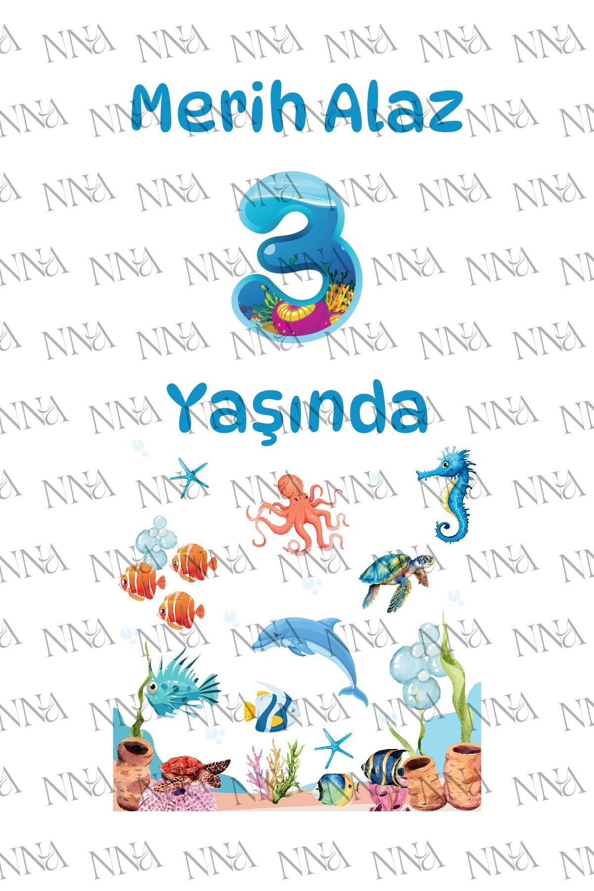 nna tasarım 50 Adet Kişiye Özel Isim Baskılı Doğum Günü Hediyeliği Kağıt Çanta/poşet 18x8x24 Cm (BT147-50) fotoğrafı 3 (önizleme)