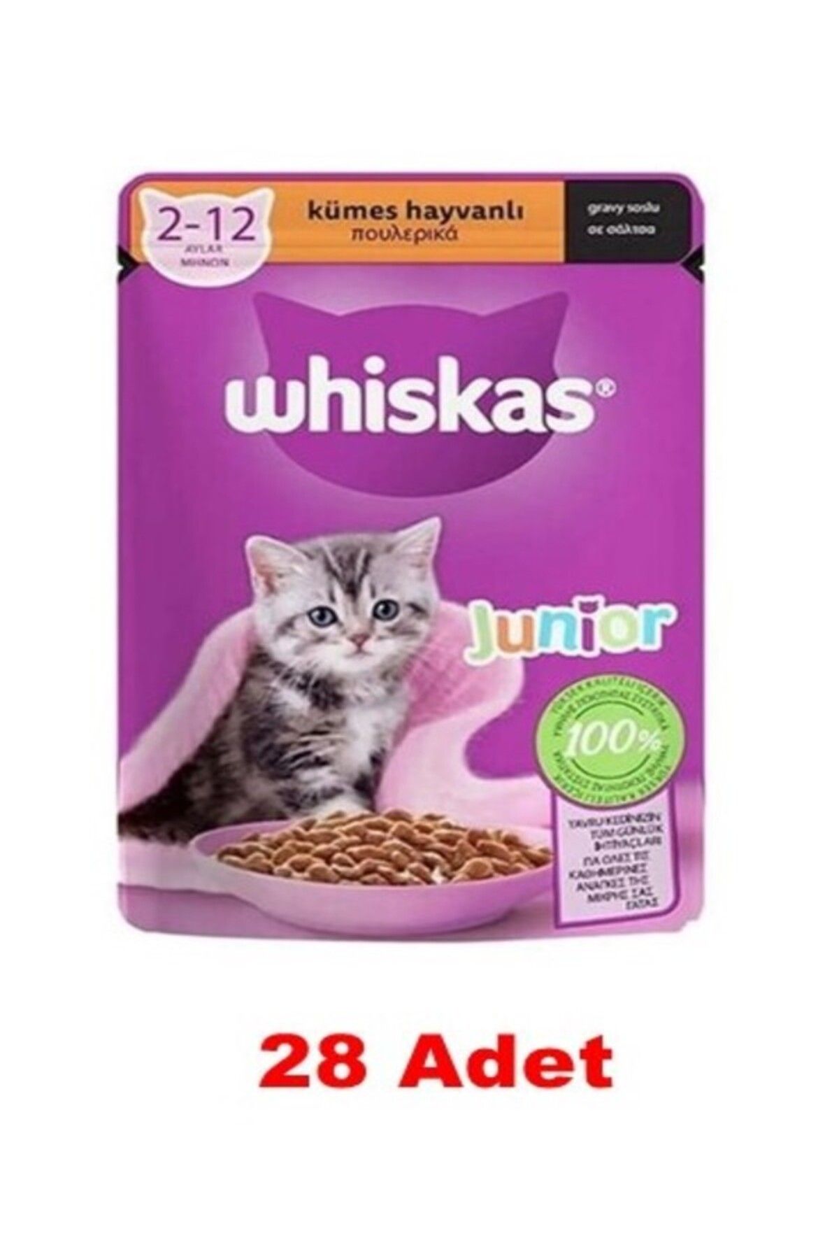 Whiskas Tavuklu Yavru Kedi Maması 85 Gr*28 ADET