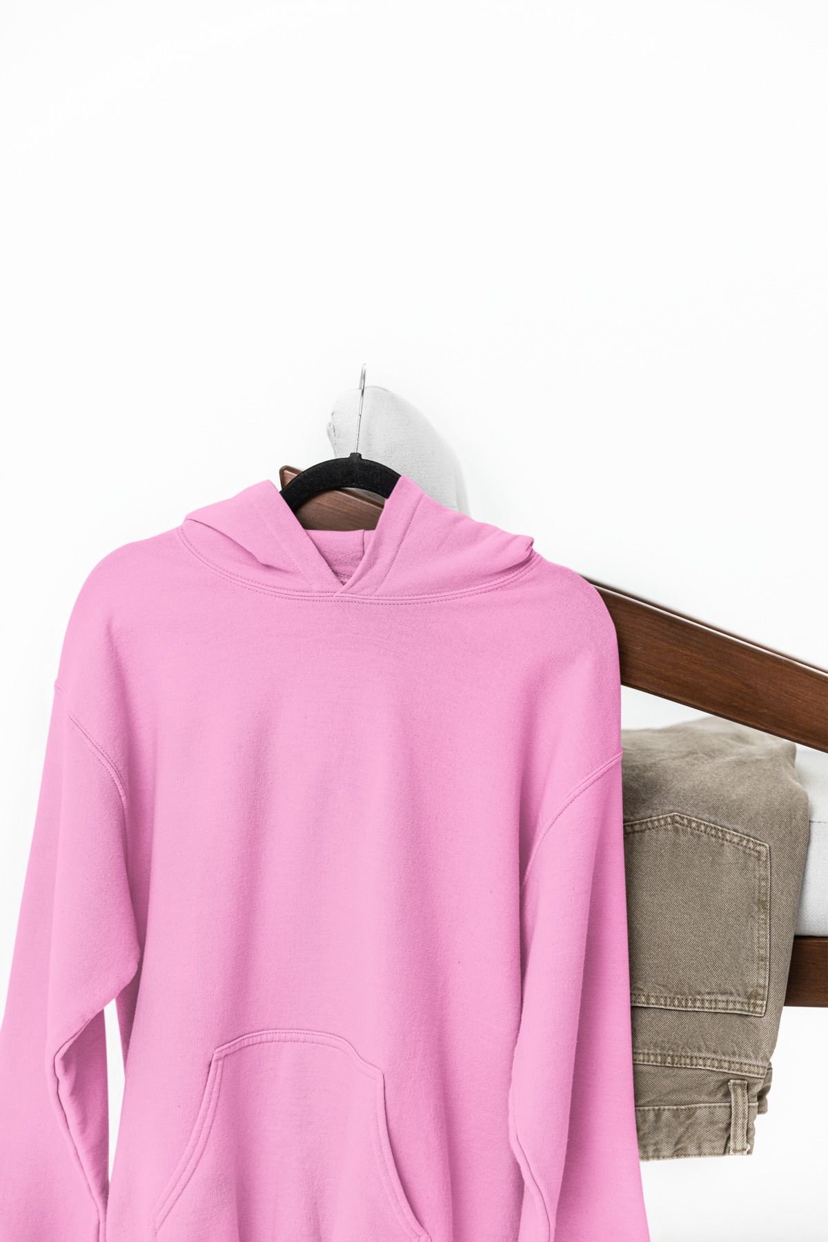 SVART WEAR Premium Pembe Hoodie Sweatshirt