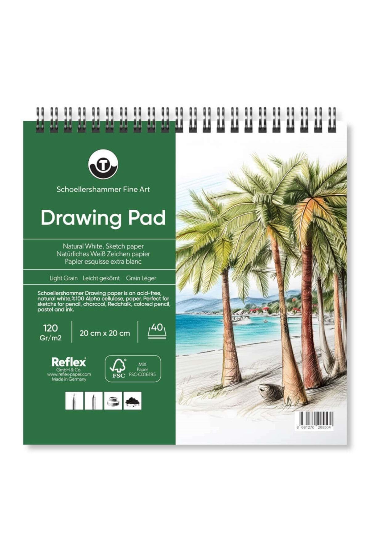 Schoellershammer Drawing Pad Çizim Defteri 120 gr 20x20 cm 40 Yaprak