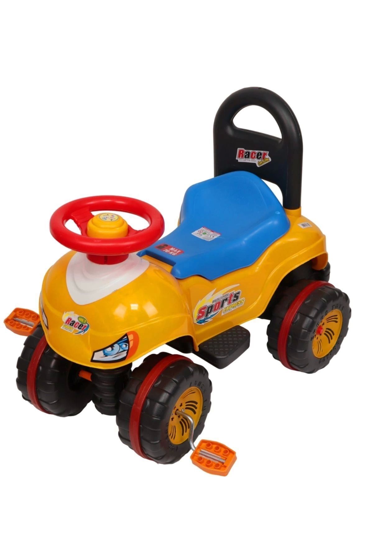 Enhoştoys Çocuk Bisikleti Ilk Arabam Pedallı Direksiyonlu - Sarı