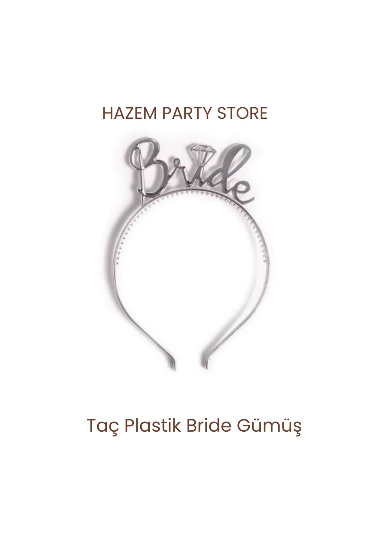 Big Party Taç Bride Gümüş Plastik