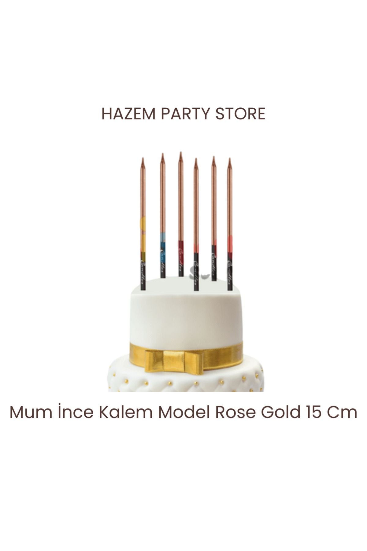 Big Party Mum İnce Kalem Model Rose Gold 15 Cm