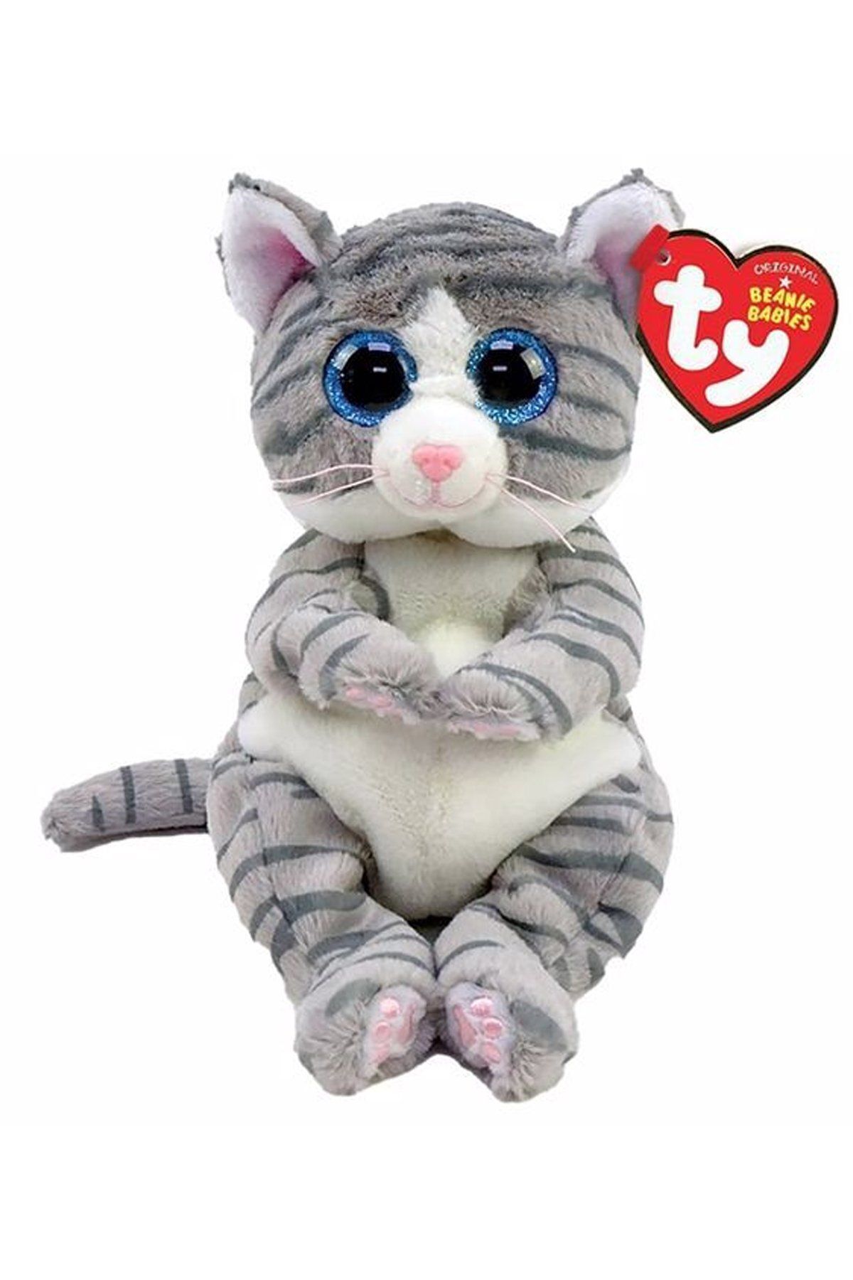 PopŞeker TY Peluş Gri Tekir Kedi Mitzi 20 cm - En Sevimli Arkadaşınız!