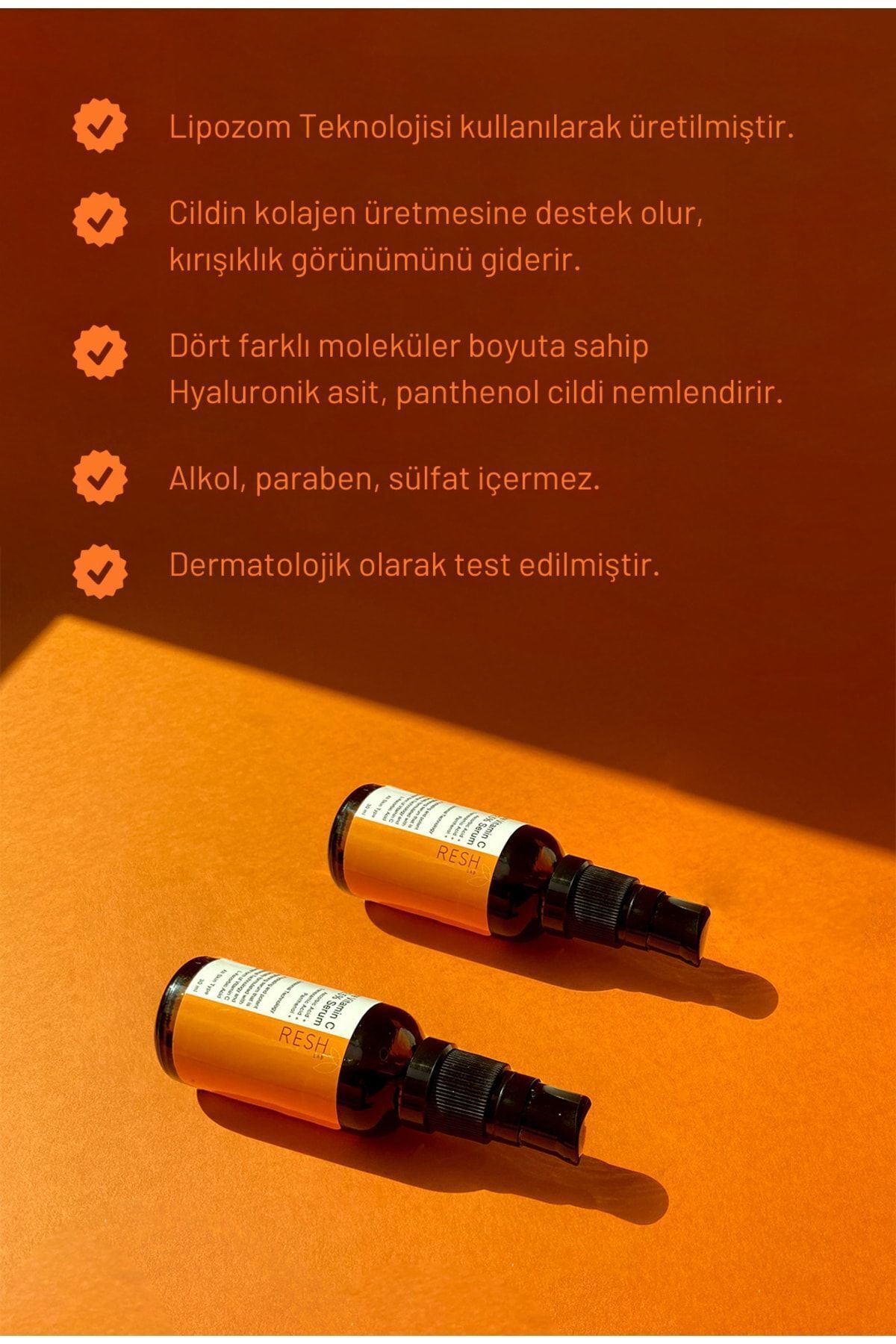 سرم پوست ویتامین C خالص 12.5 ٪ RESH LAB