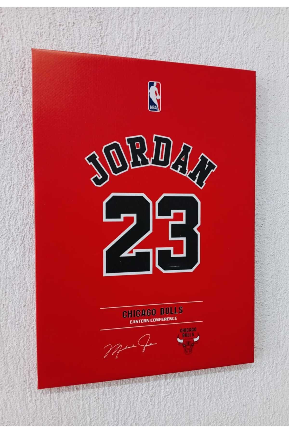 Erdizayn 30x42 cm Michael NBA Forma Tasarımlı Dekoratif Kanvas Tablo