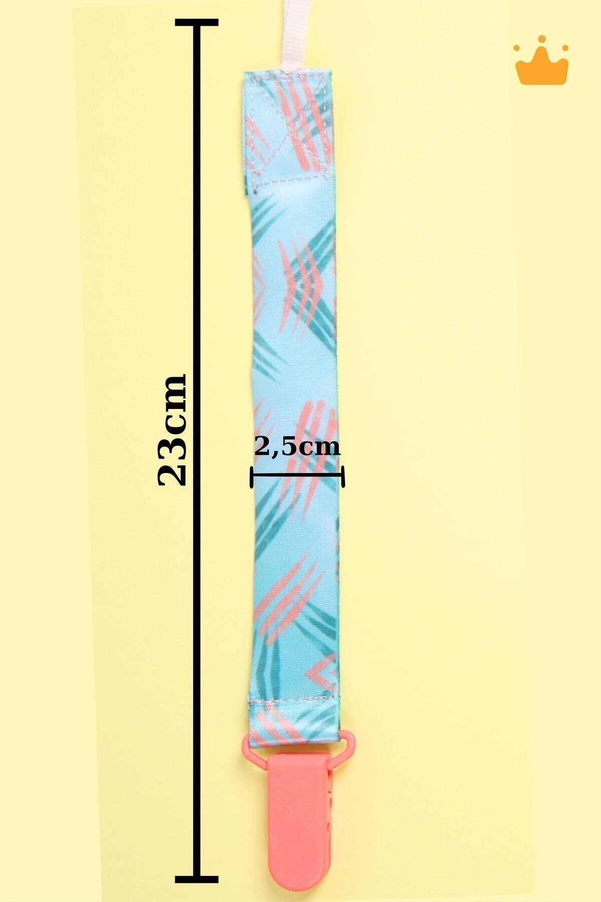 Babyhola 3'lü Emzik Askısı Yenidoğan Hediyelik Bebek Hediyesi Emzik Zinciri Seti/Turuncu fotoğrafı 4 (önizleme)