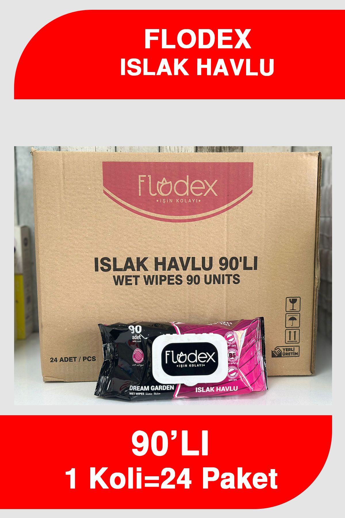 FLODEX ISLAK MENDİL 90X24