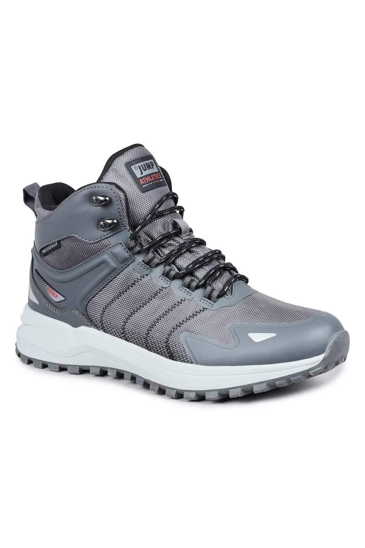 Kocamanlar Ayakkabı Jump 28680 WaterProof Kaymaz Taban Ortopedik Unisex Bot GRİ görsel 5