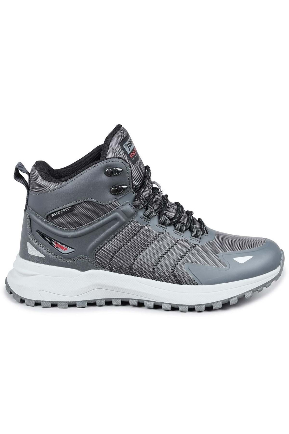 Kocamanlar Ayakkabı Jump 28680 WaterProof Kaymaz Taban Ortopedik Unisex Bot GRİ görsel 4