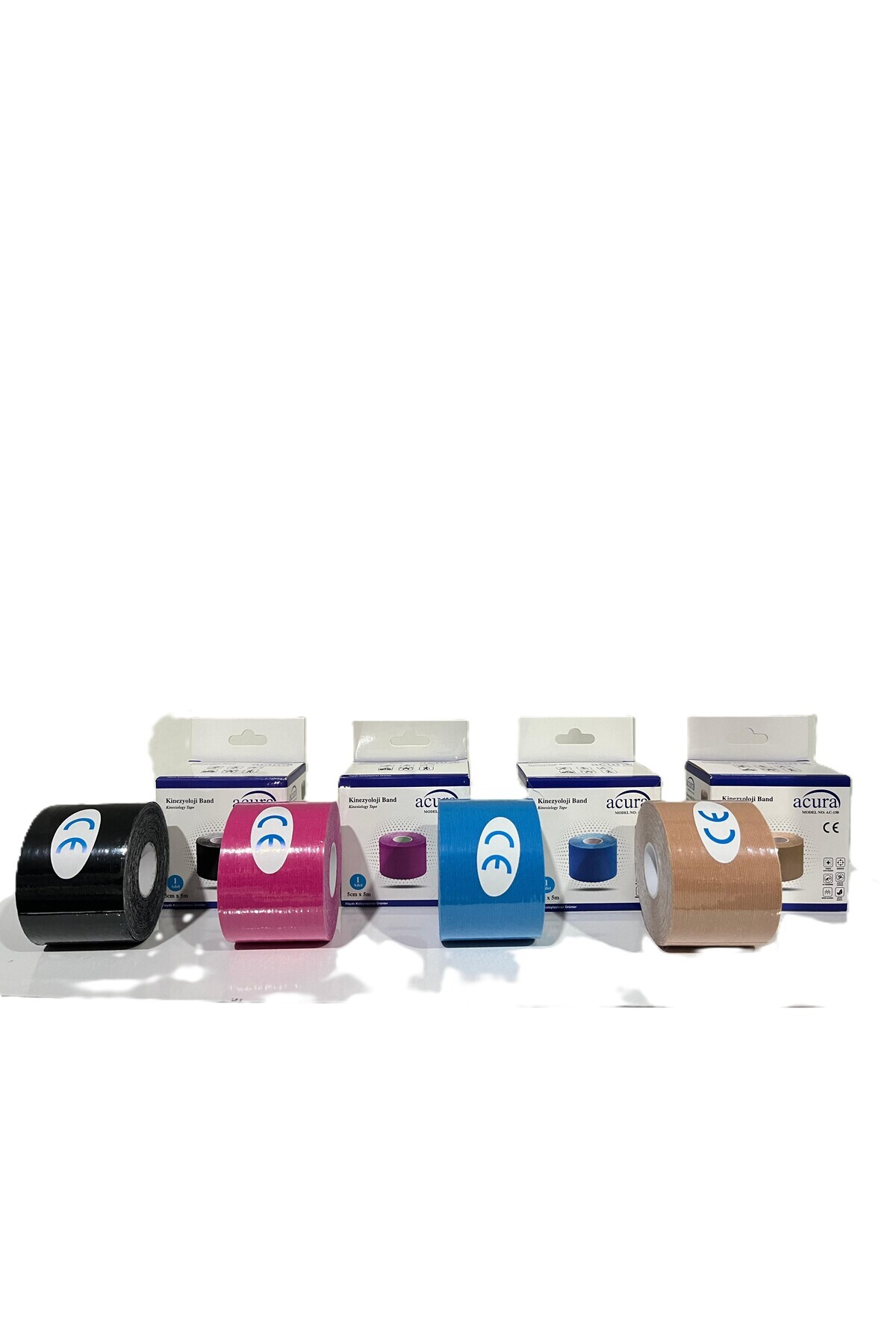Acura Kinesio Bant 4 adet 4 renk Ağrı Kinezyoloji Bandı Sporcu Bant